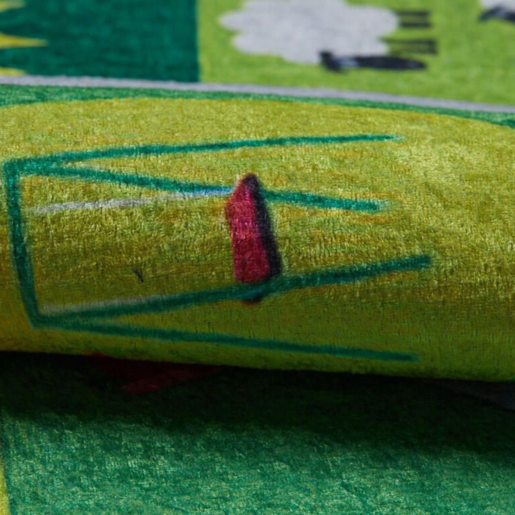 City Map Kids Green Play Rug