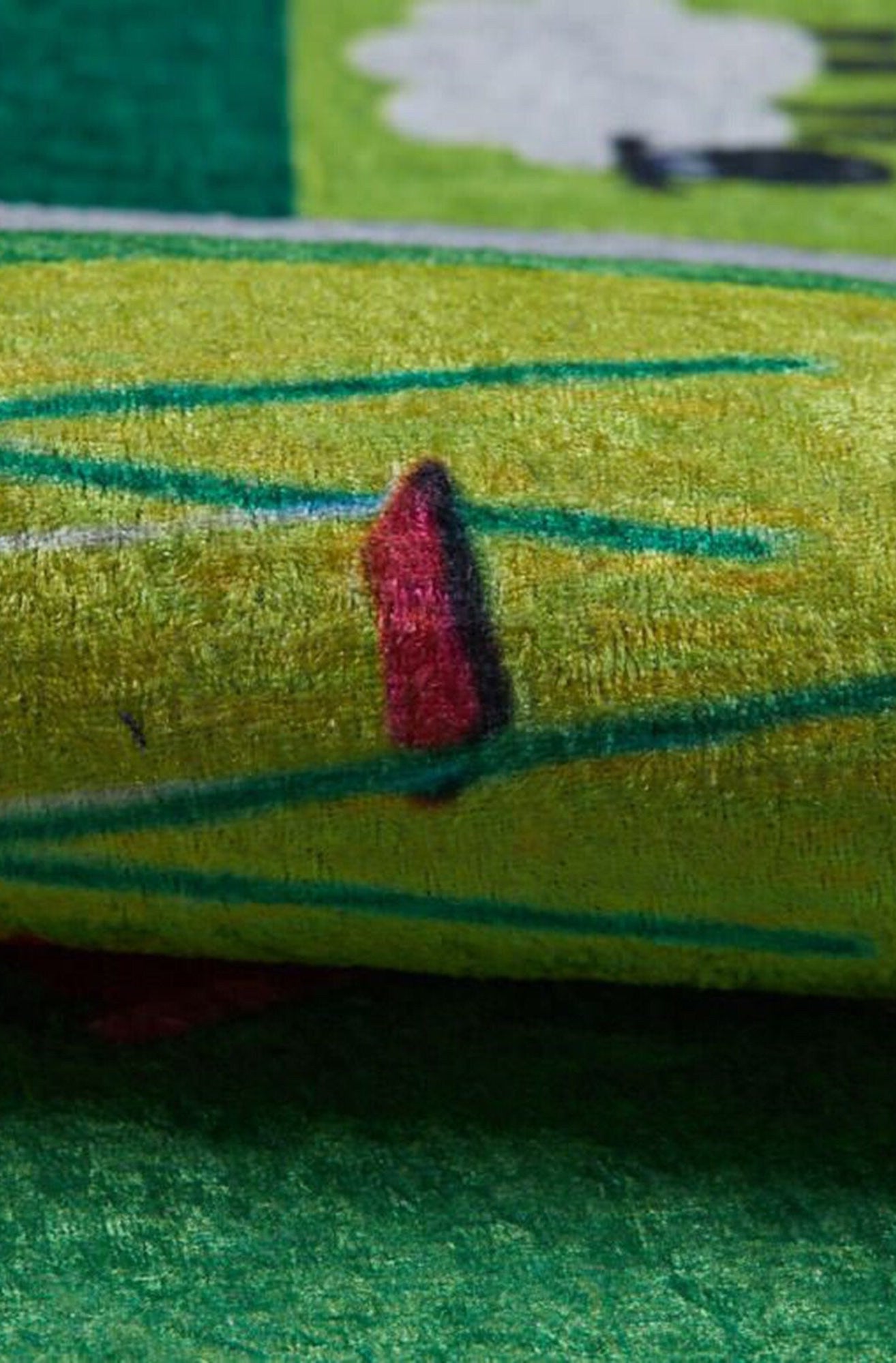 City Map Kids Green Play Rug