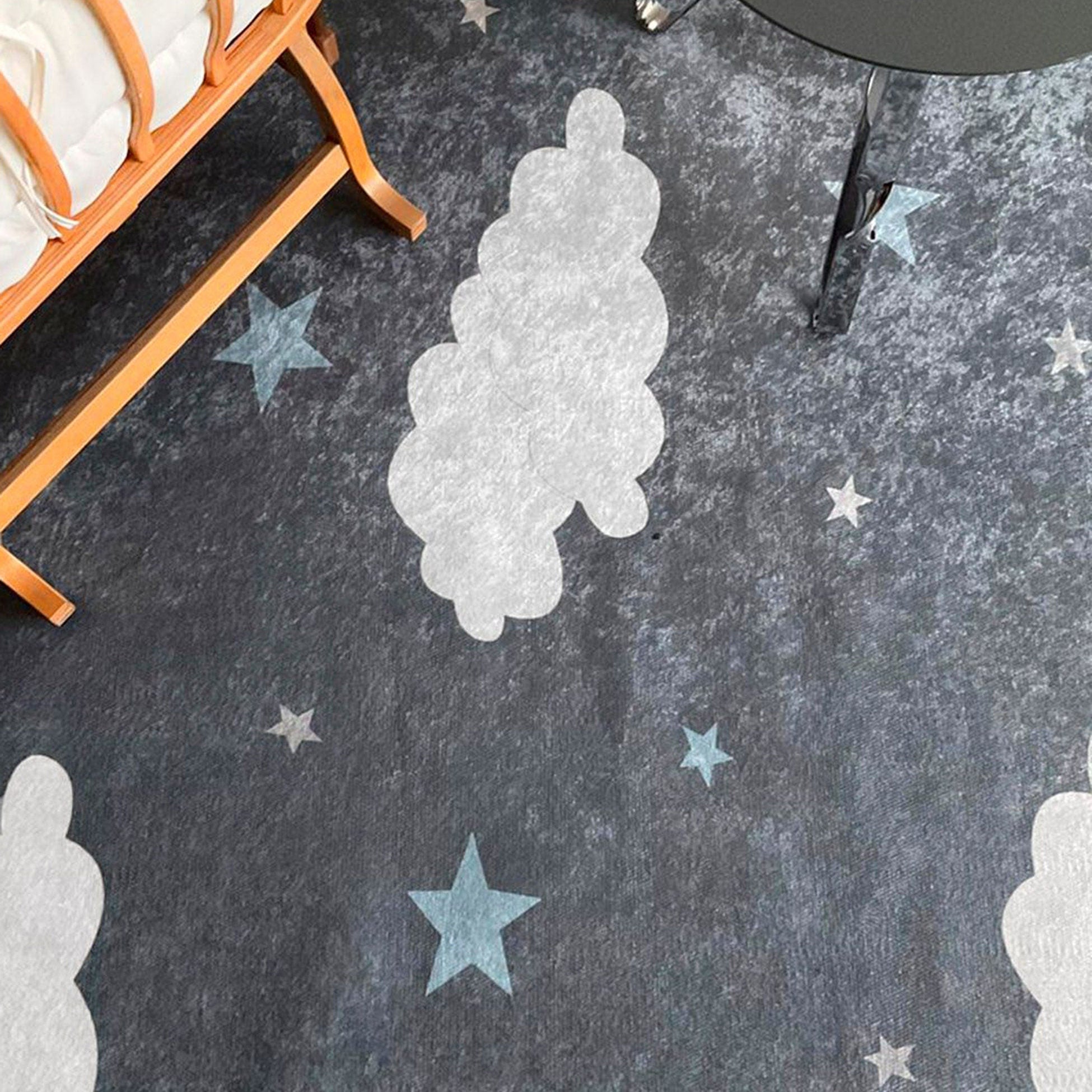 Cloudy Rug Gray Kids Rug