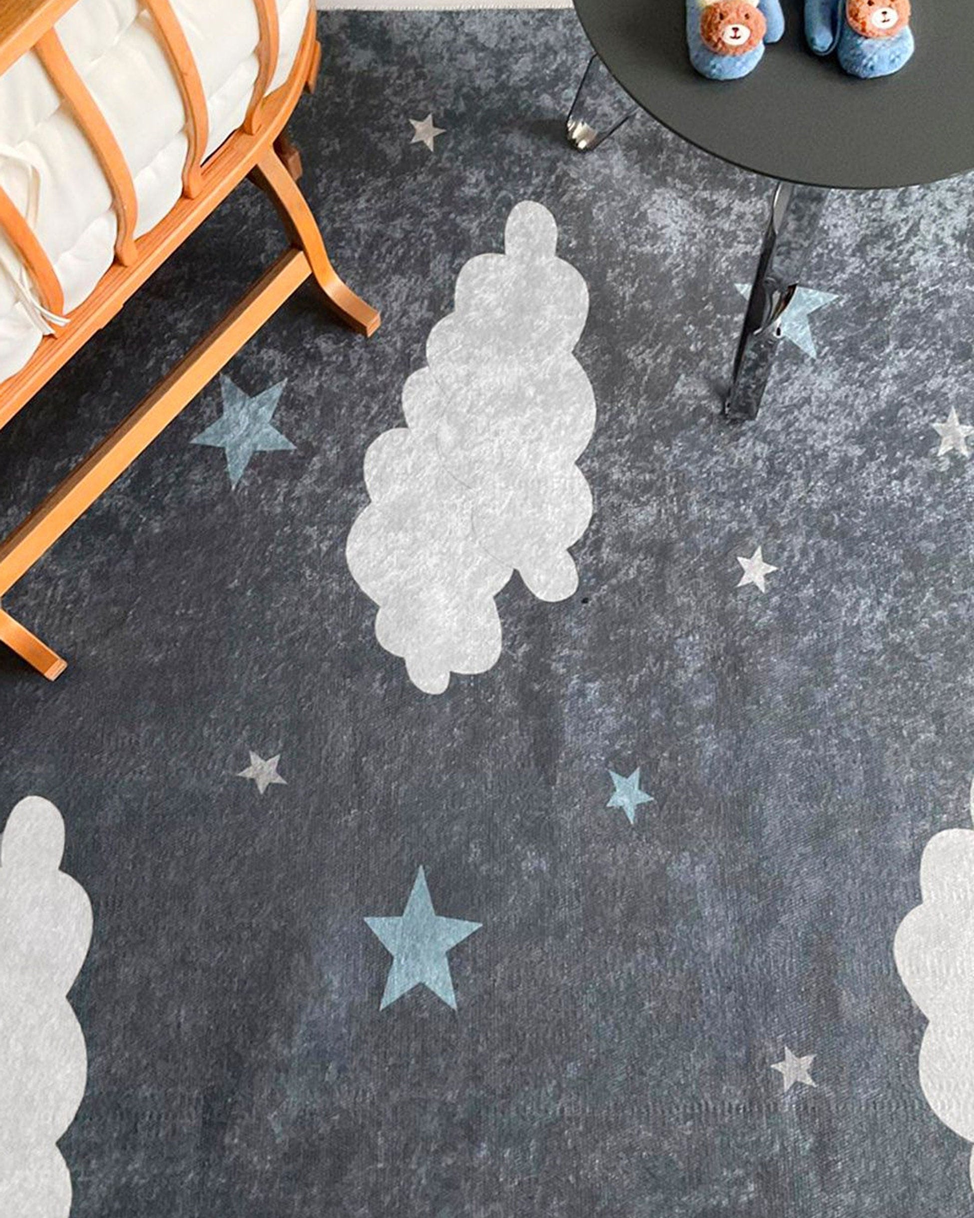 Cloudy Rug Gray Kids Rug