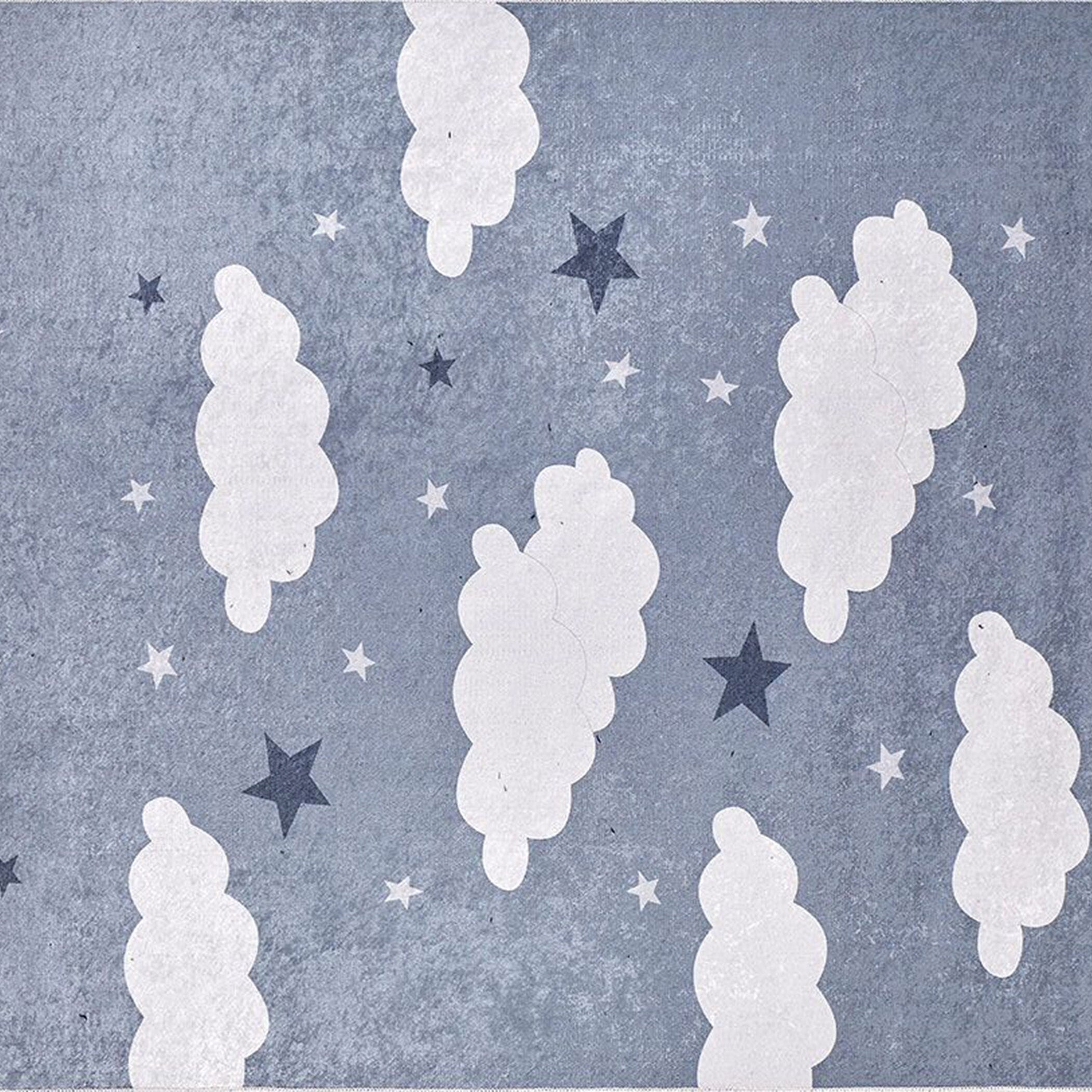 Cloudy Rug Gray Kids Rug