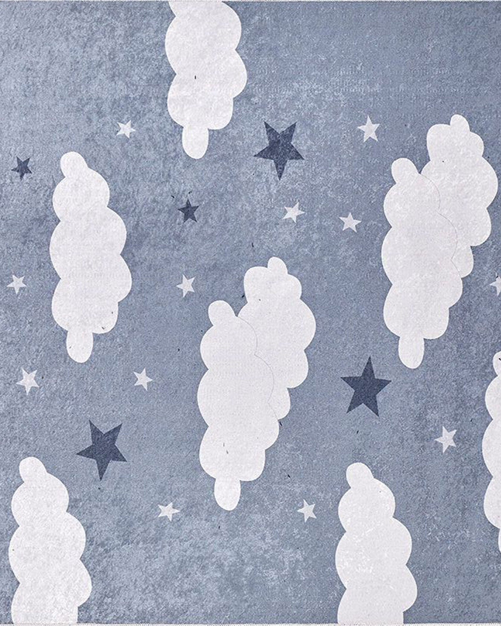 Cloudy Rug Gray Kids Rug