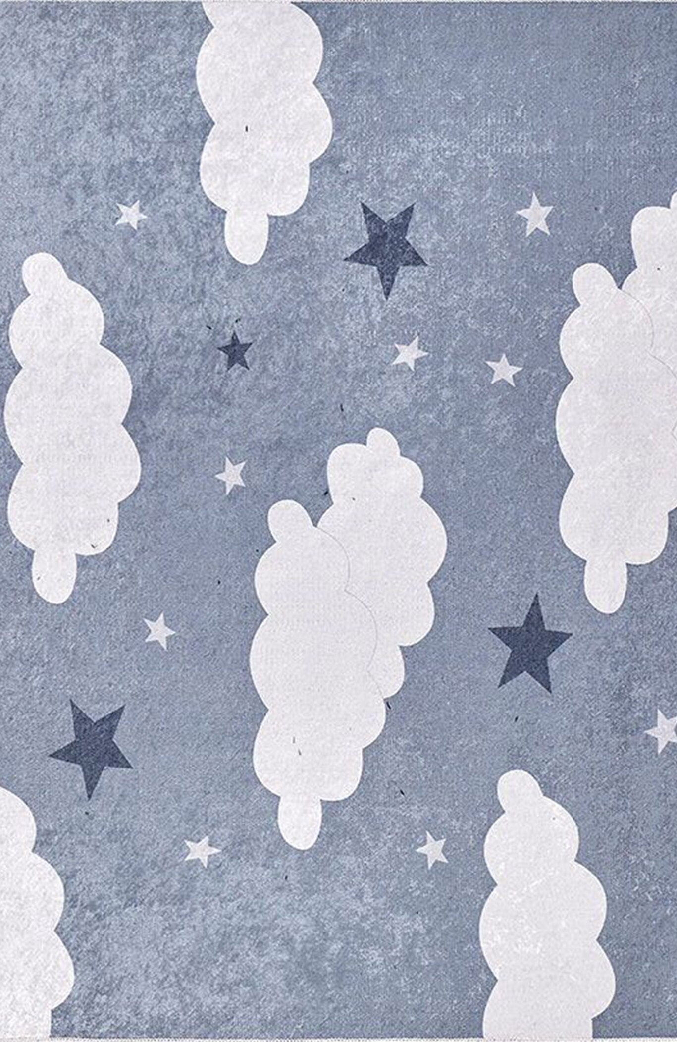Cloudy Rug Gray Kids Rug