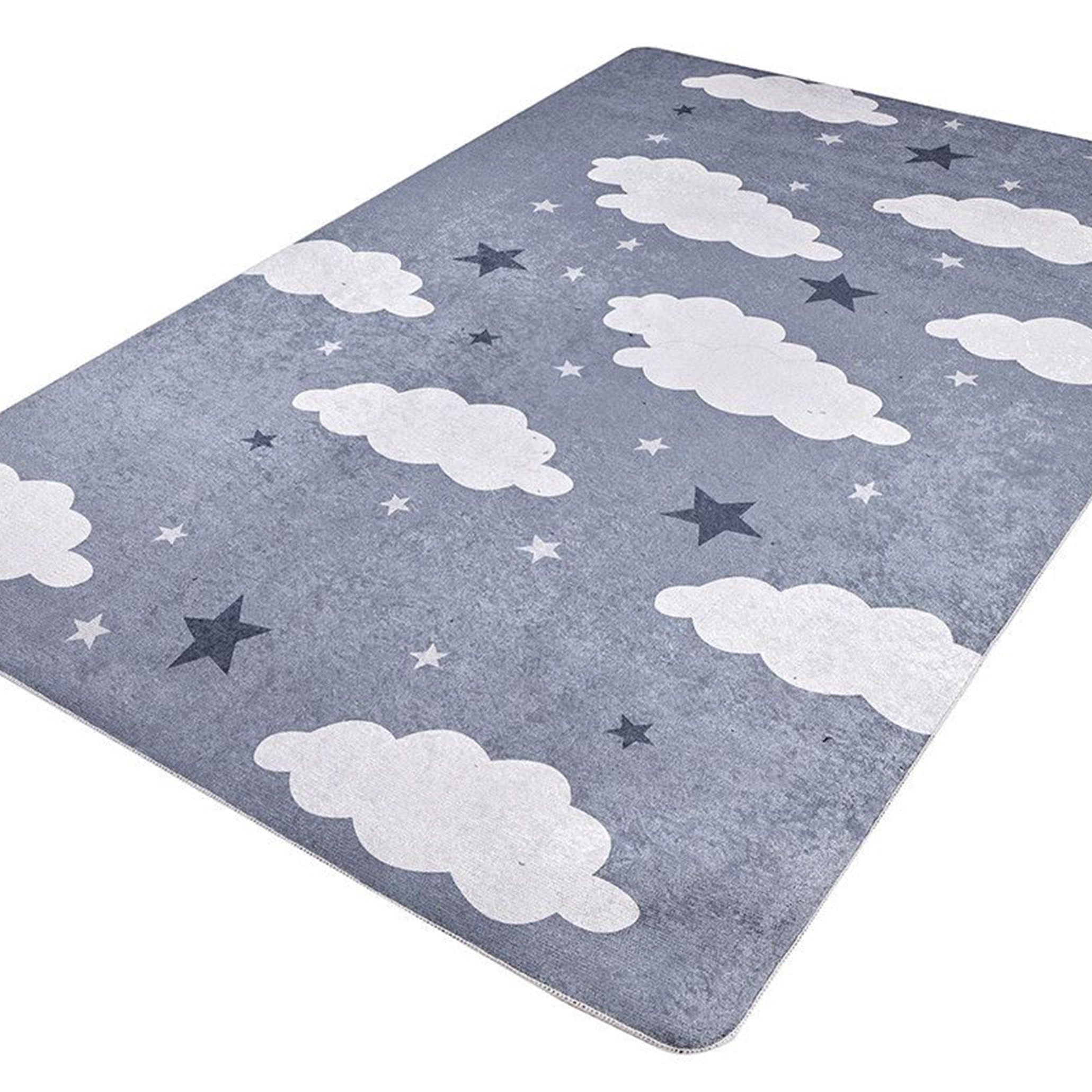 Cloudy Rug Gray Kids Rug