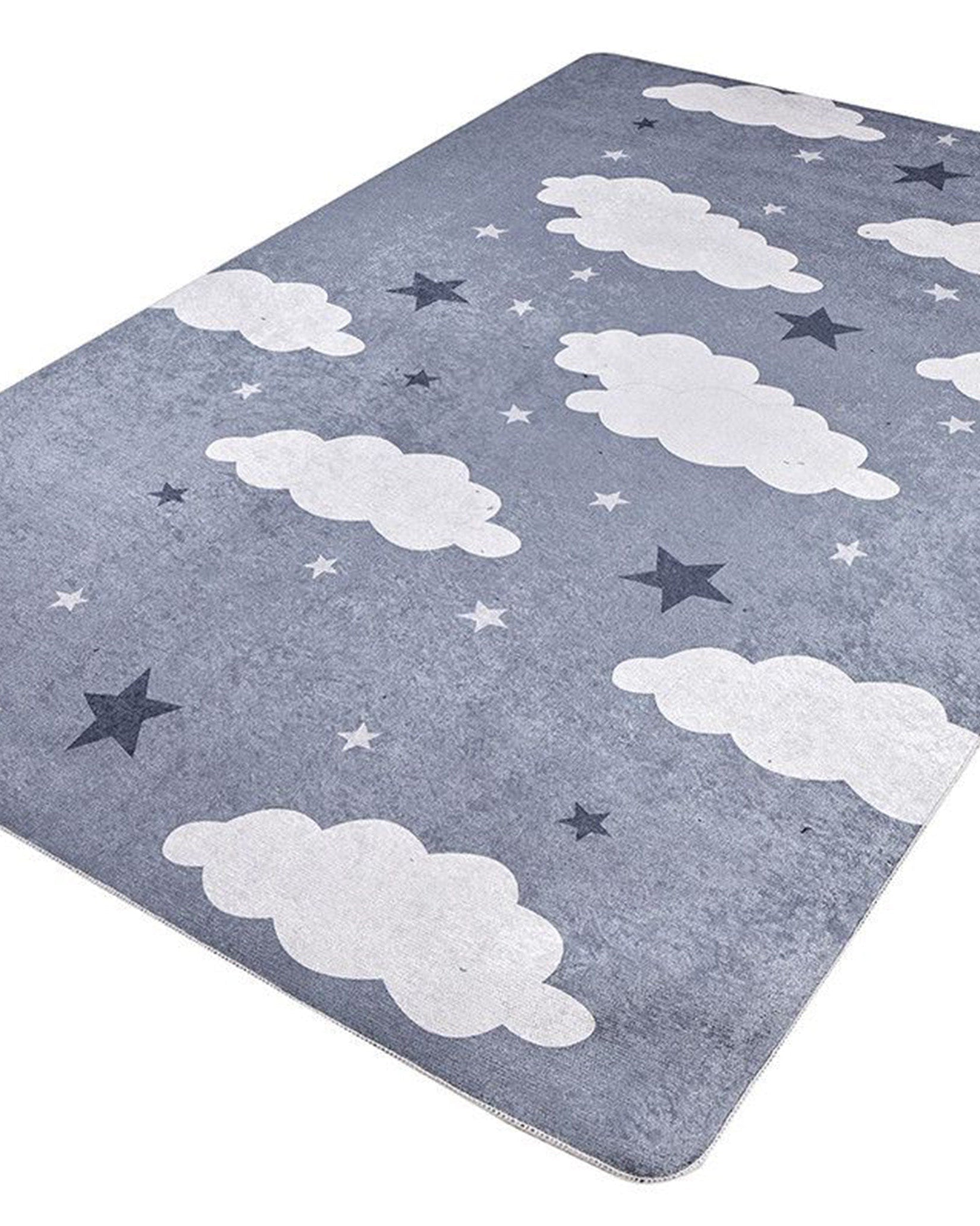 Cloudy Rug Gray Kids Rug