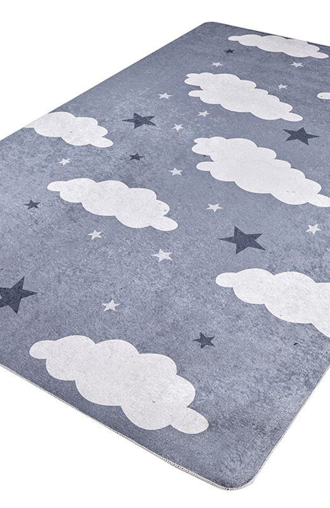 Cloudy Rug Gray Kids Rug