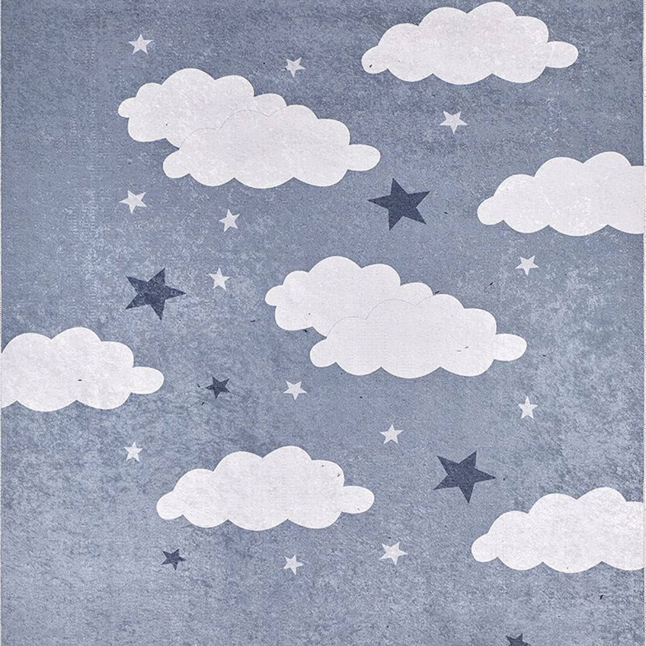 Cloudy Rug Gray Kids Rug