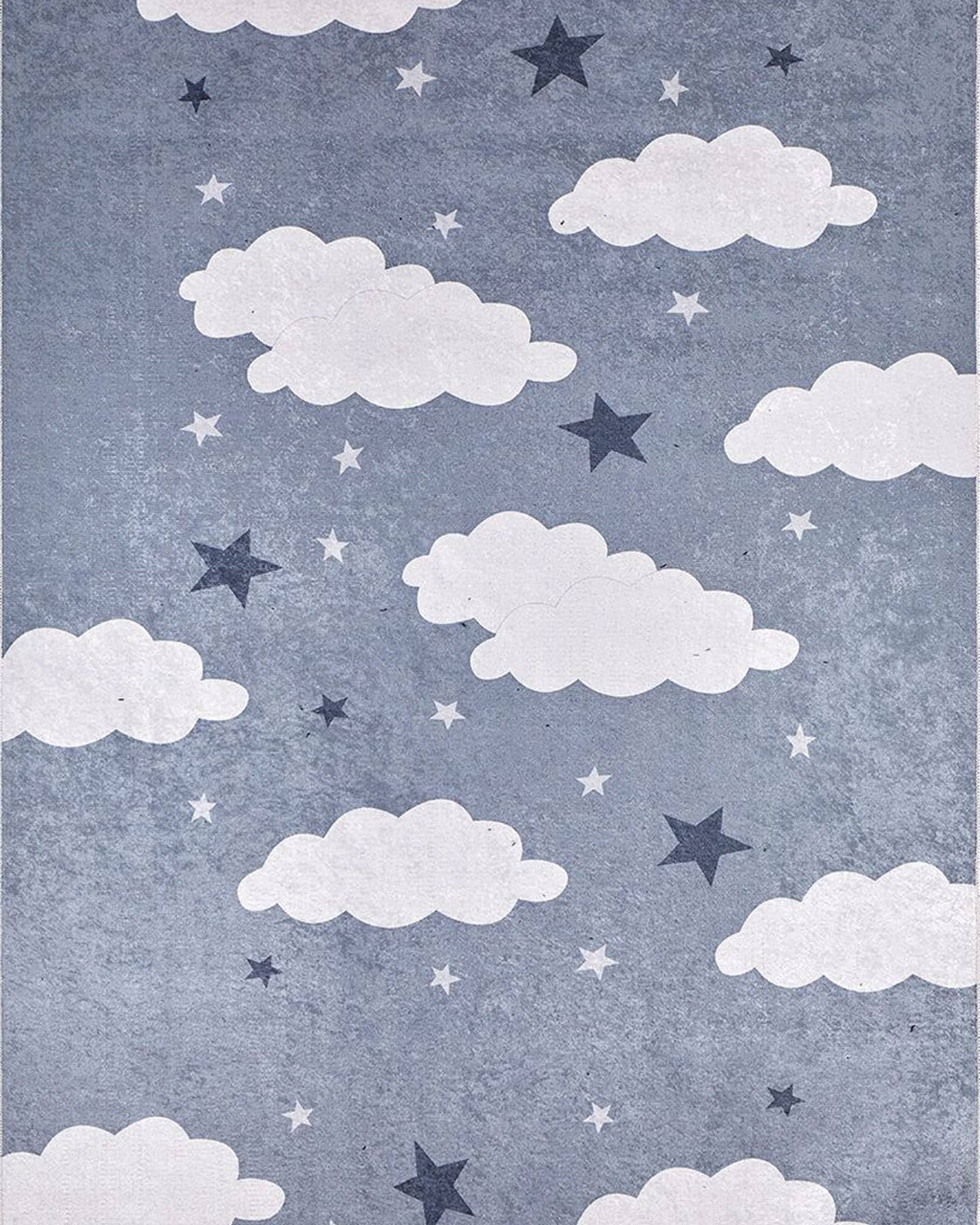 Cloudy Rug Gray Kids Rug