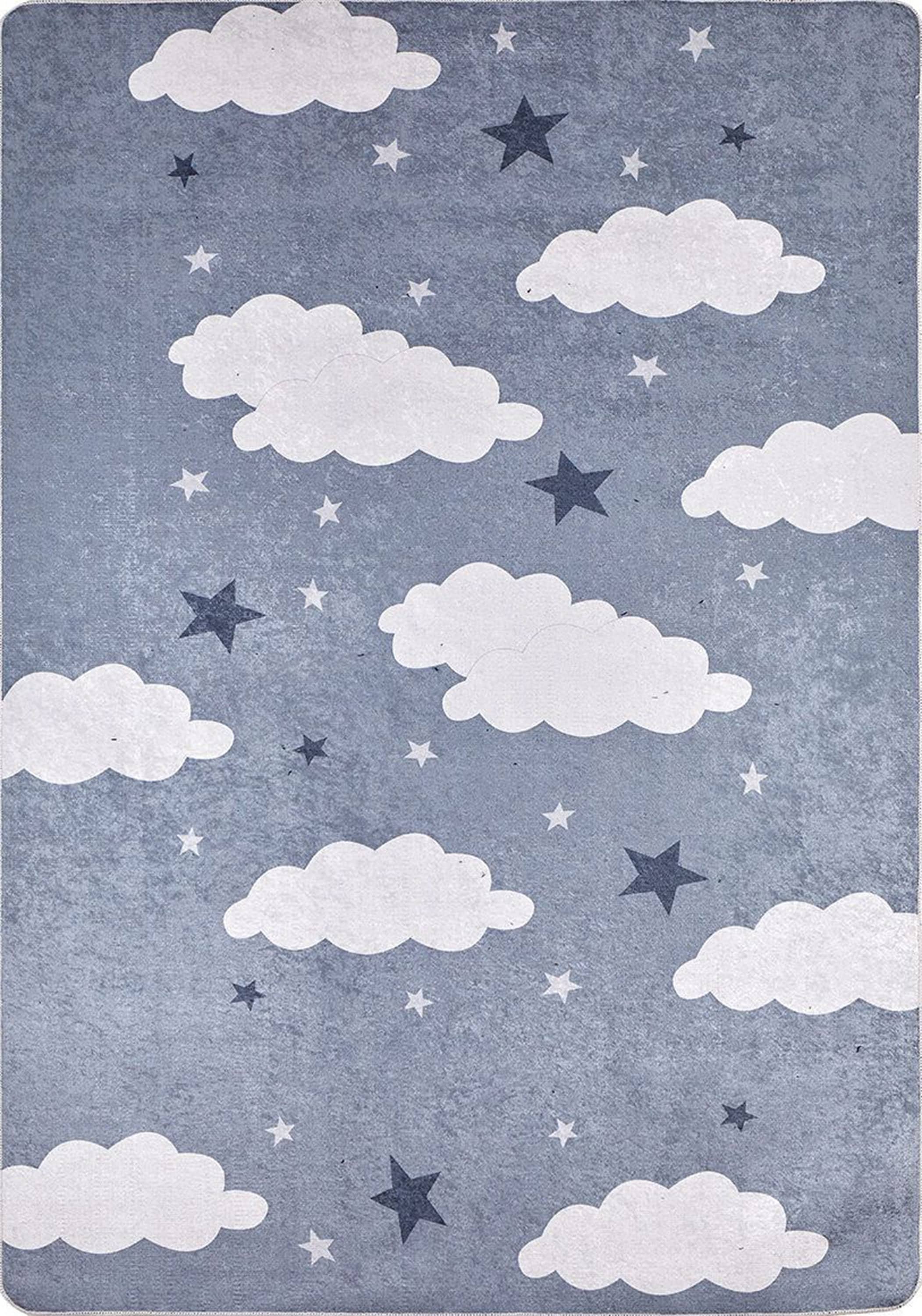 Cloudy Rug Gray Kids Rug