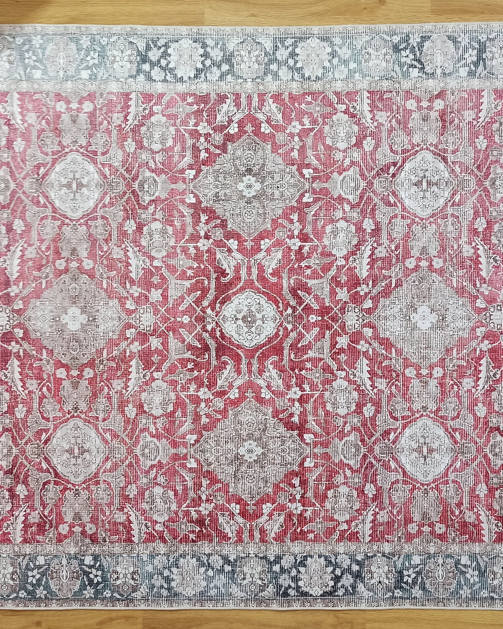 Dada Persian Vintage Red & Neutral Gray Rug