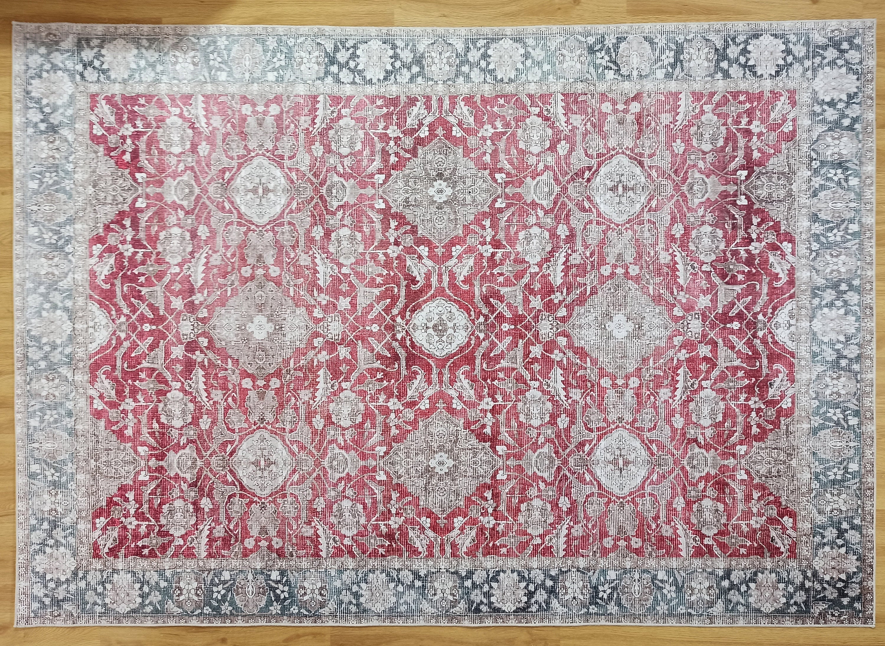 Dada Persian Vintage Red & Neutral Gray Rug