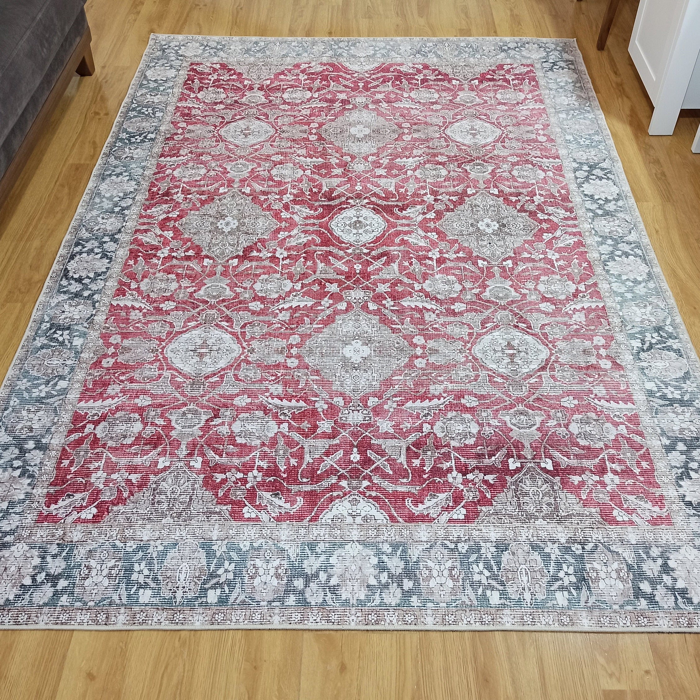 Dada Persian Vintage Red & Neutral Gray Rug