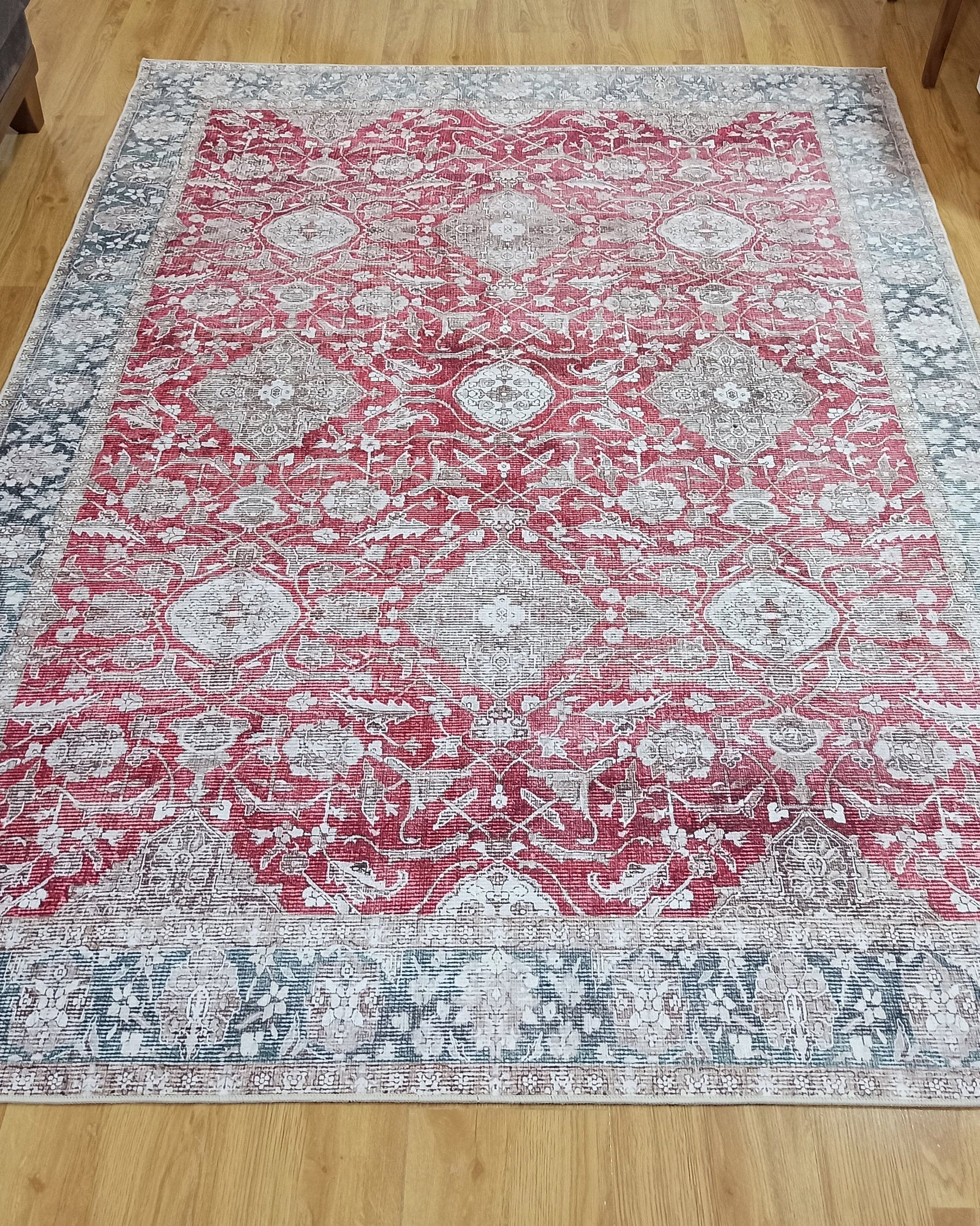 Dada Persian Vintage Red & Neutral Gray Rug