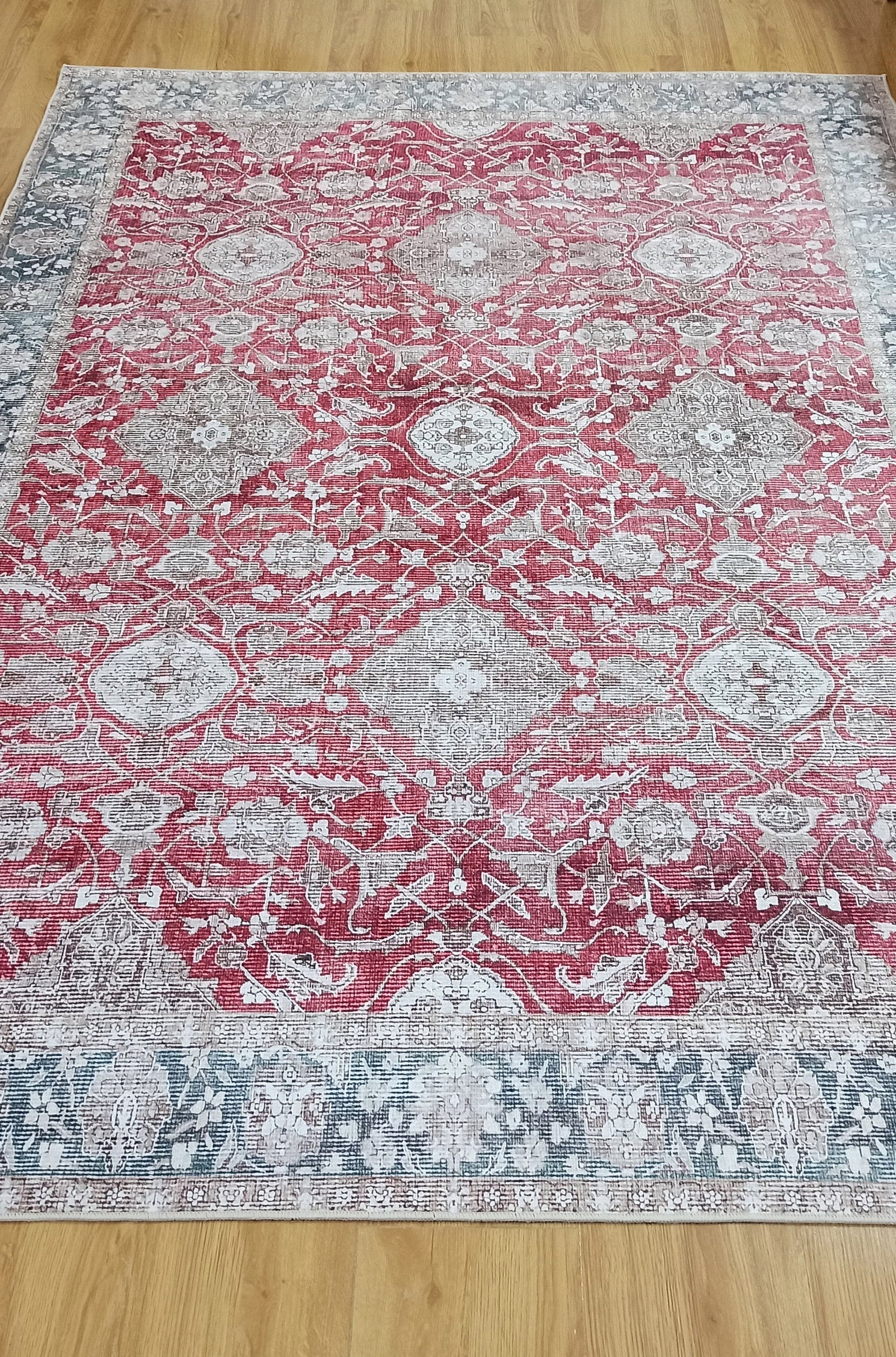 Dada Persian Vintage Red & Neutral Gray Rug