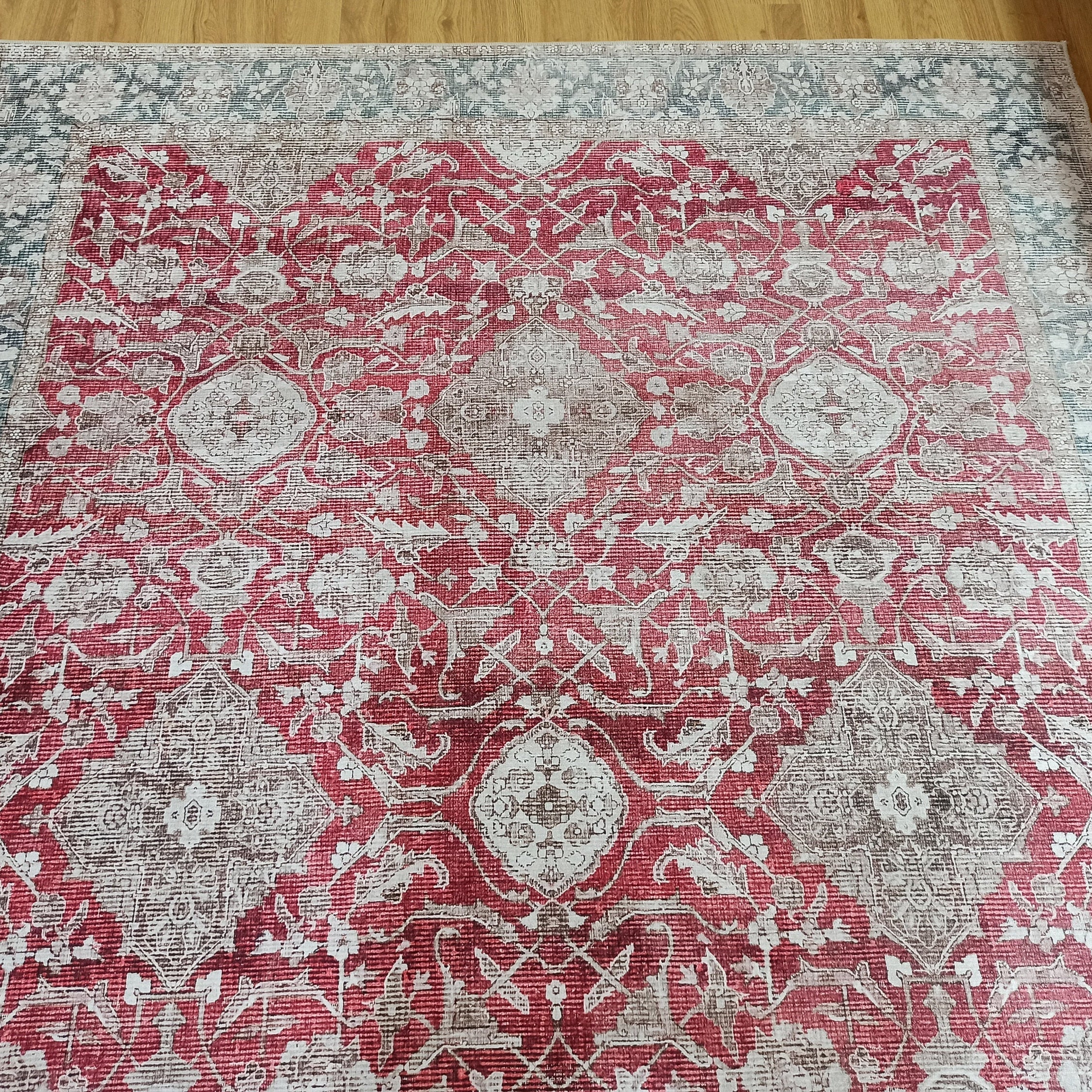 Dada Persian Vintage Red & Neutral Gray Rug