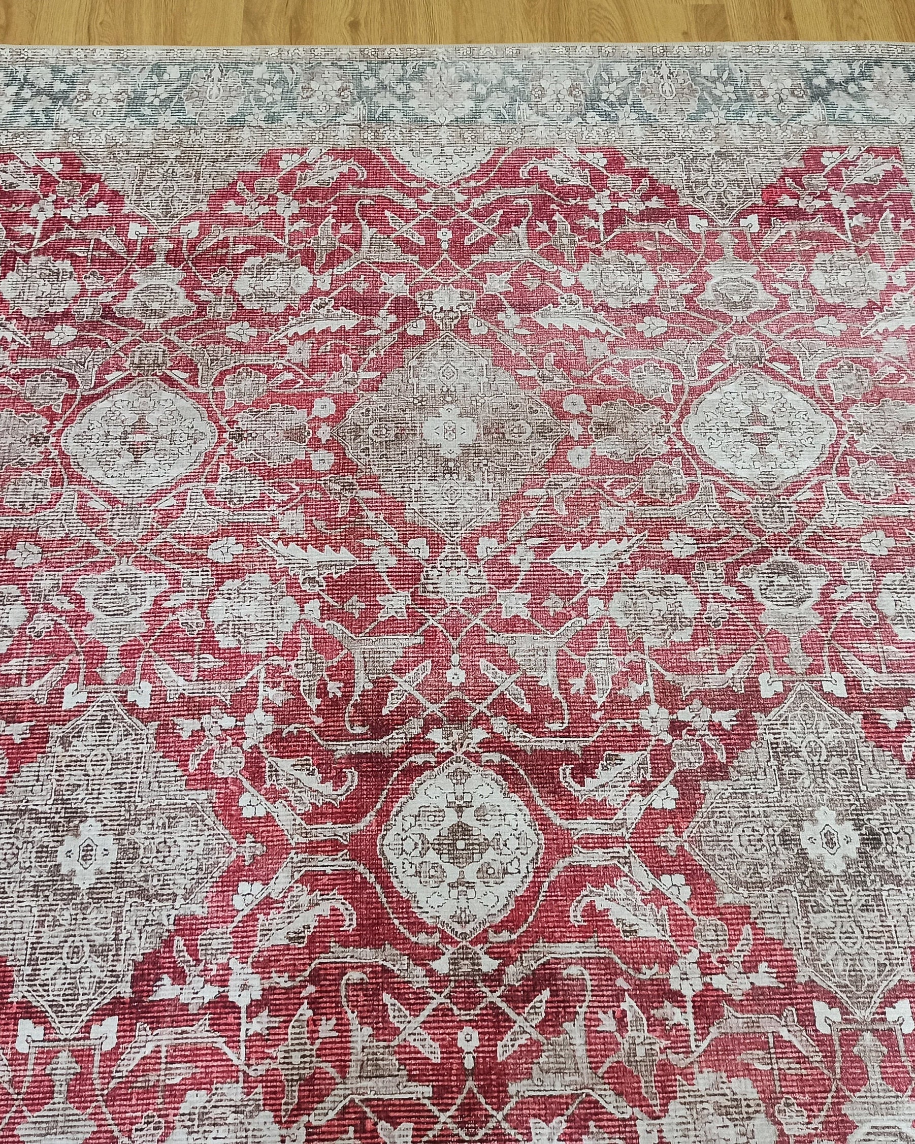 Dada Persian Vintage Red & Neutral Gray Rug