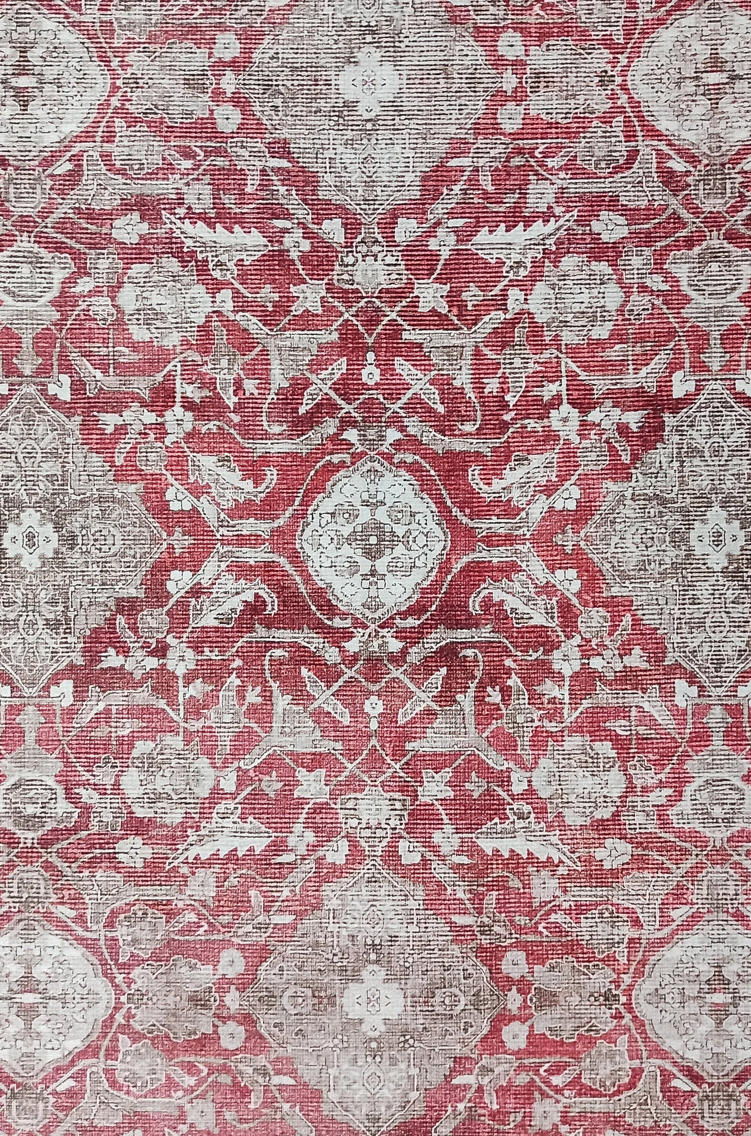 Dada Persian Vintage Red & Neutral Gray Rug