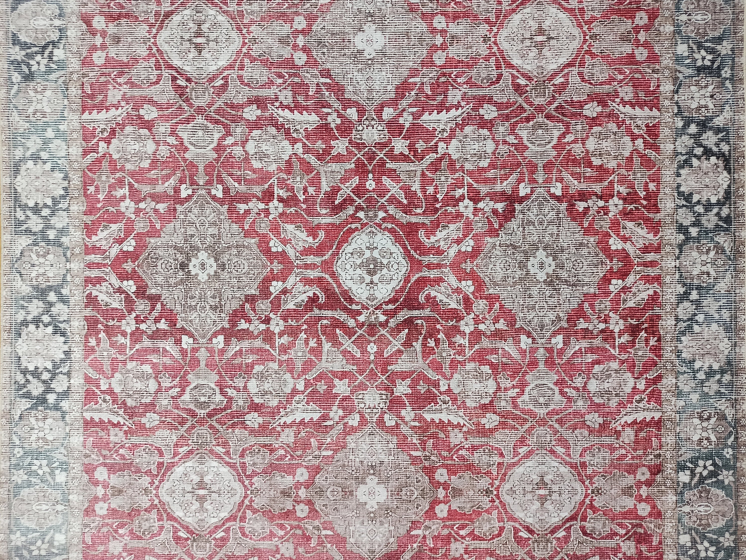 Dada Persian Vintage Red & Neutral Gray Rug