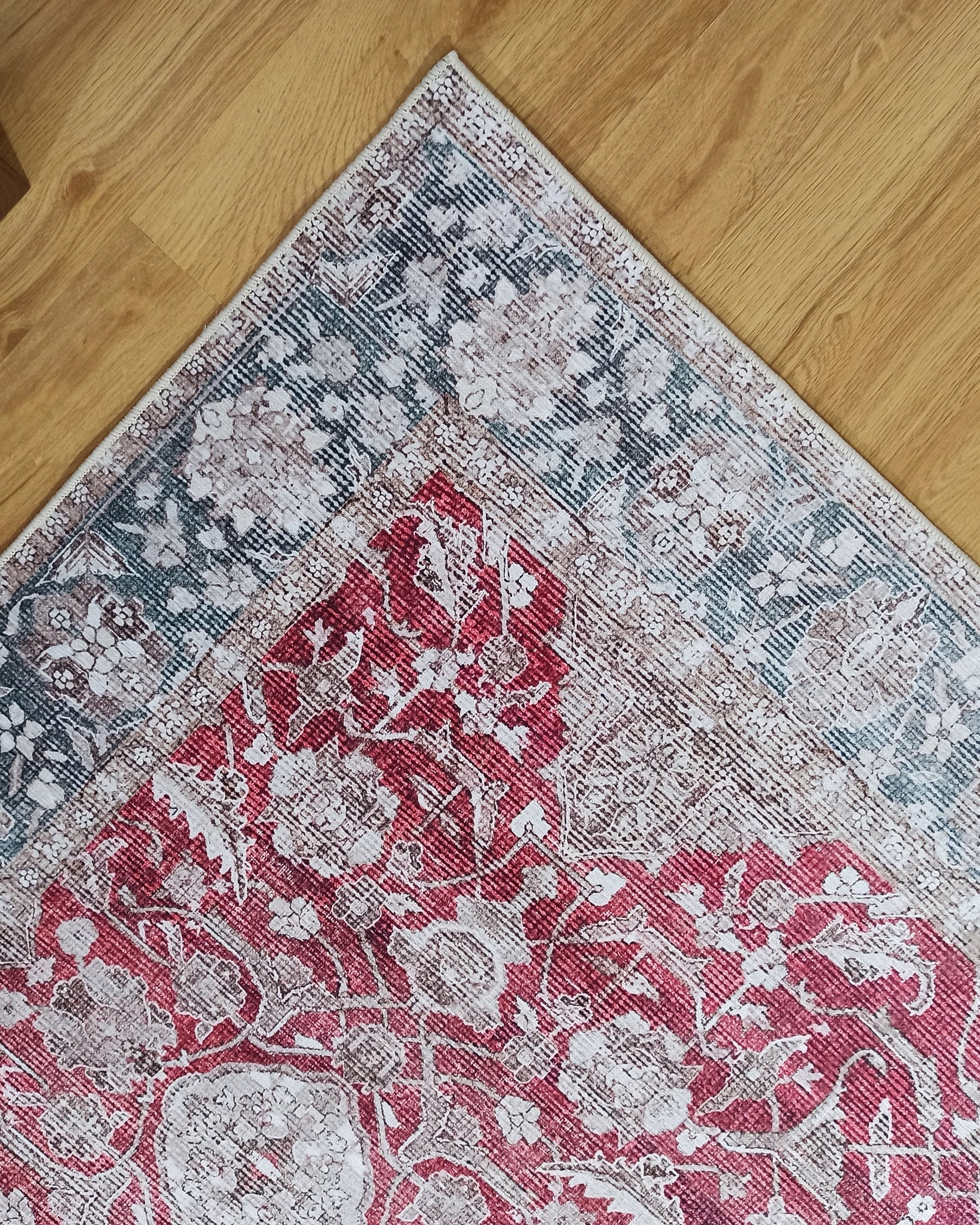 Dada Persian Vintage Red & Neutral Gray Rug