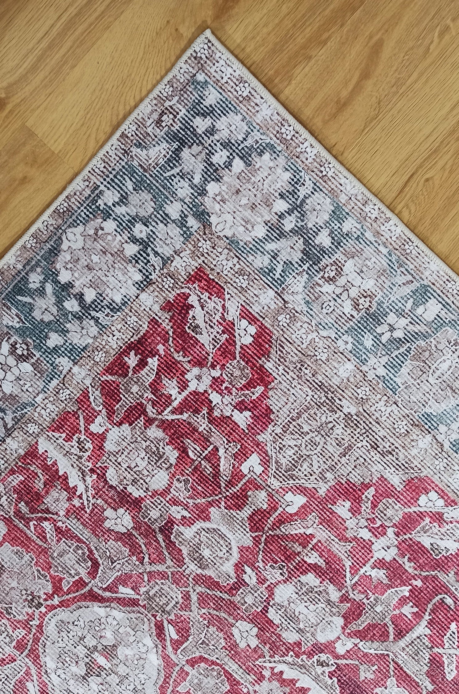 Dada Persian Vintage Red & Neutral Gray Rug