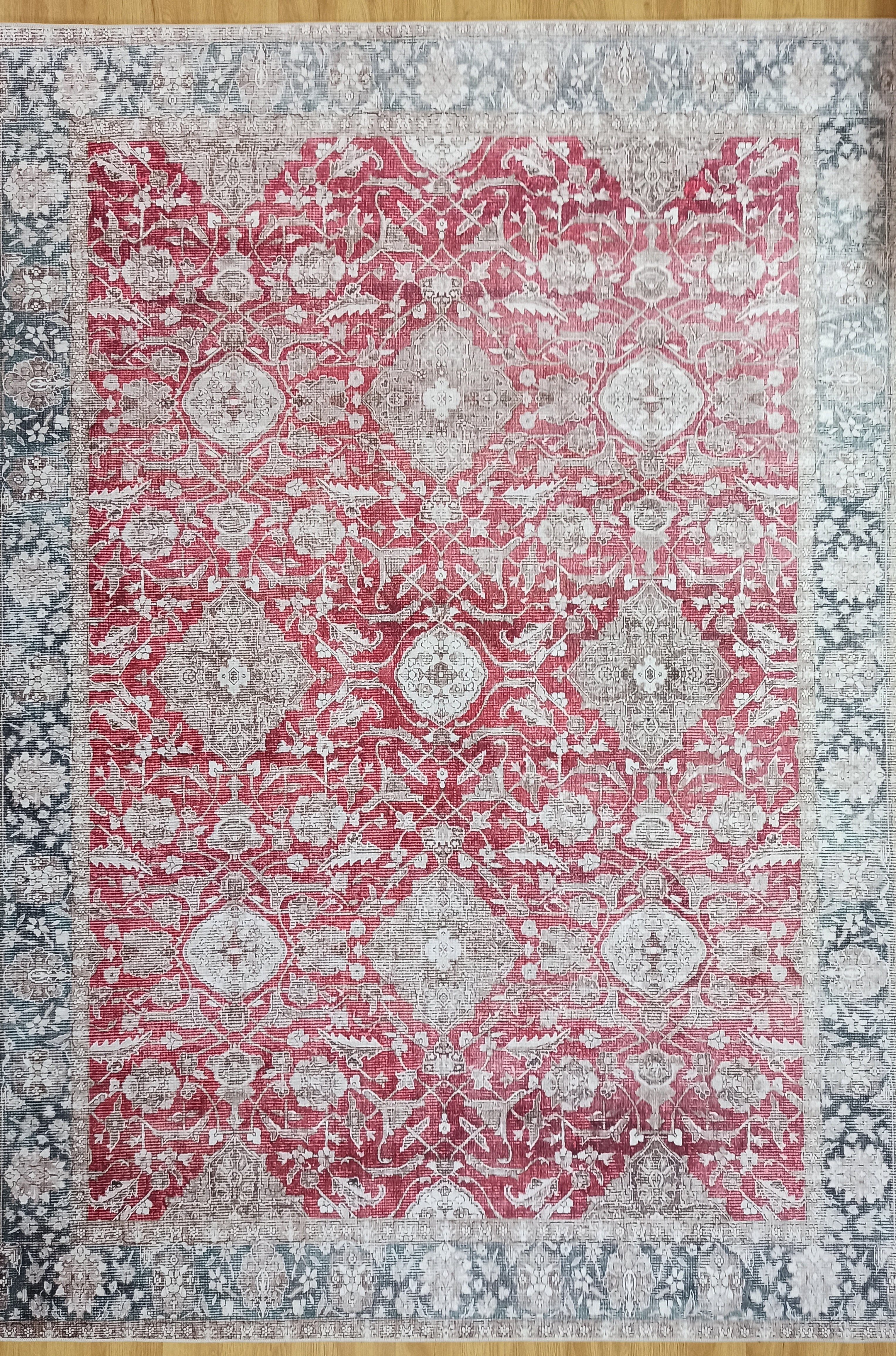 Dada Persian Vintage Red & Neutral Gray Rug