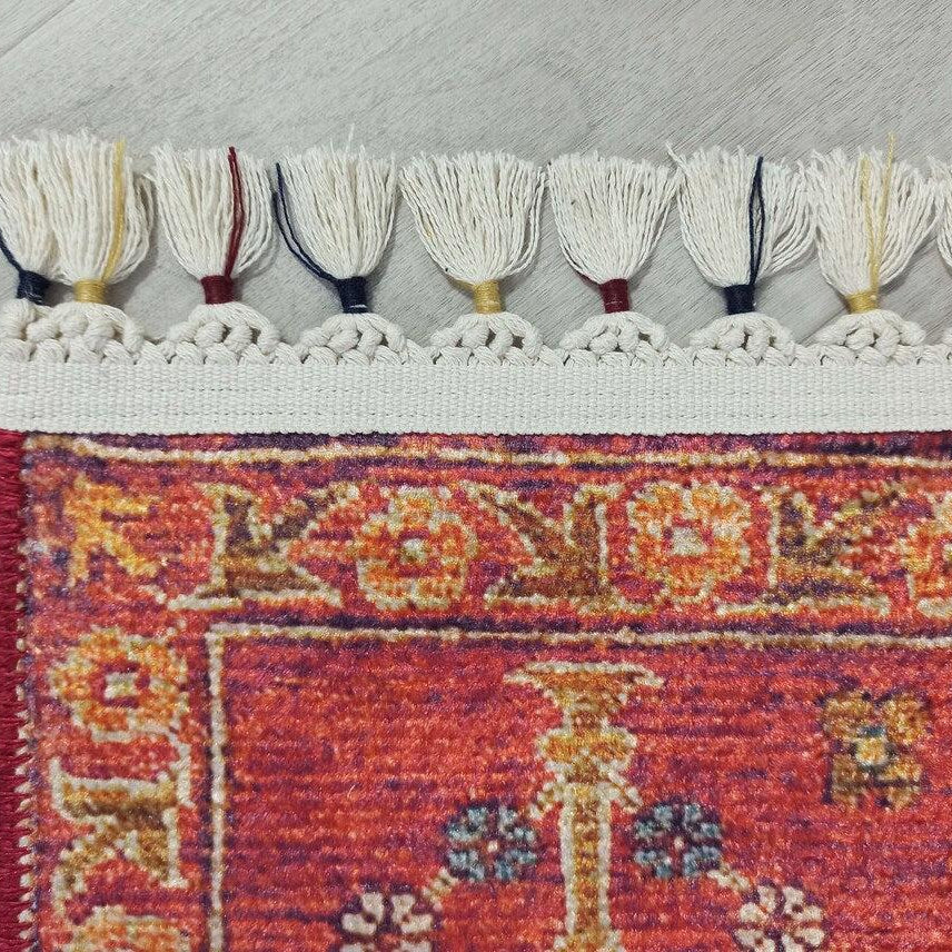 Damla Rug Turkish Ethnic Red Kilim Rug