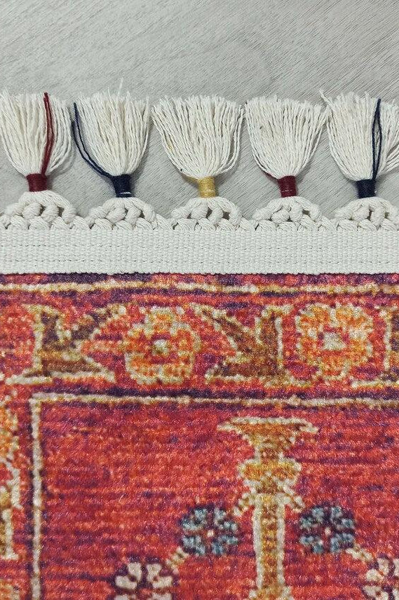 Damla Rug Turkish Ethnic Red Kilim Rug