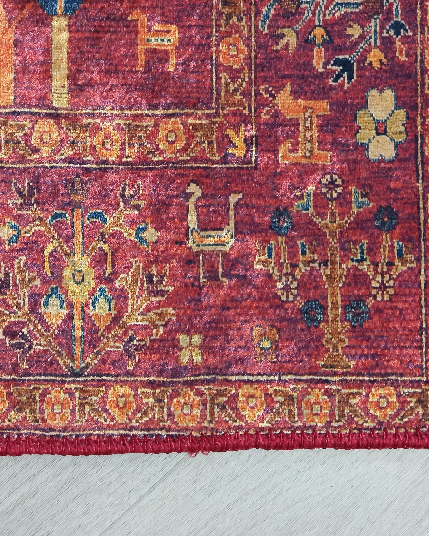 Damla Rug Turkish Ethnic Red Kilim Rug