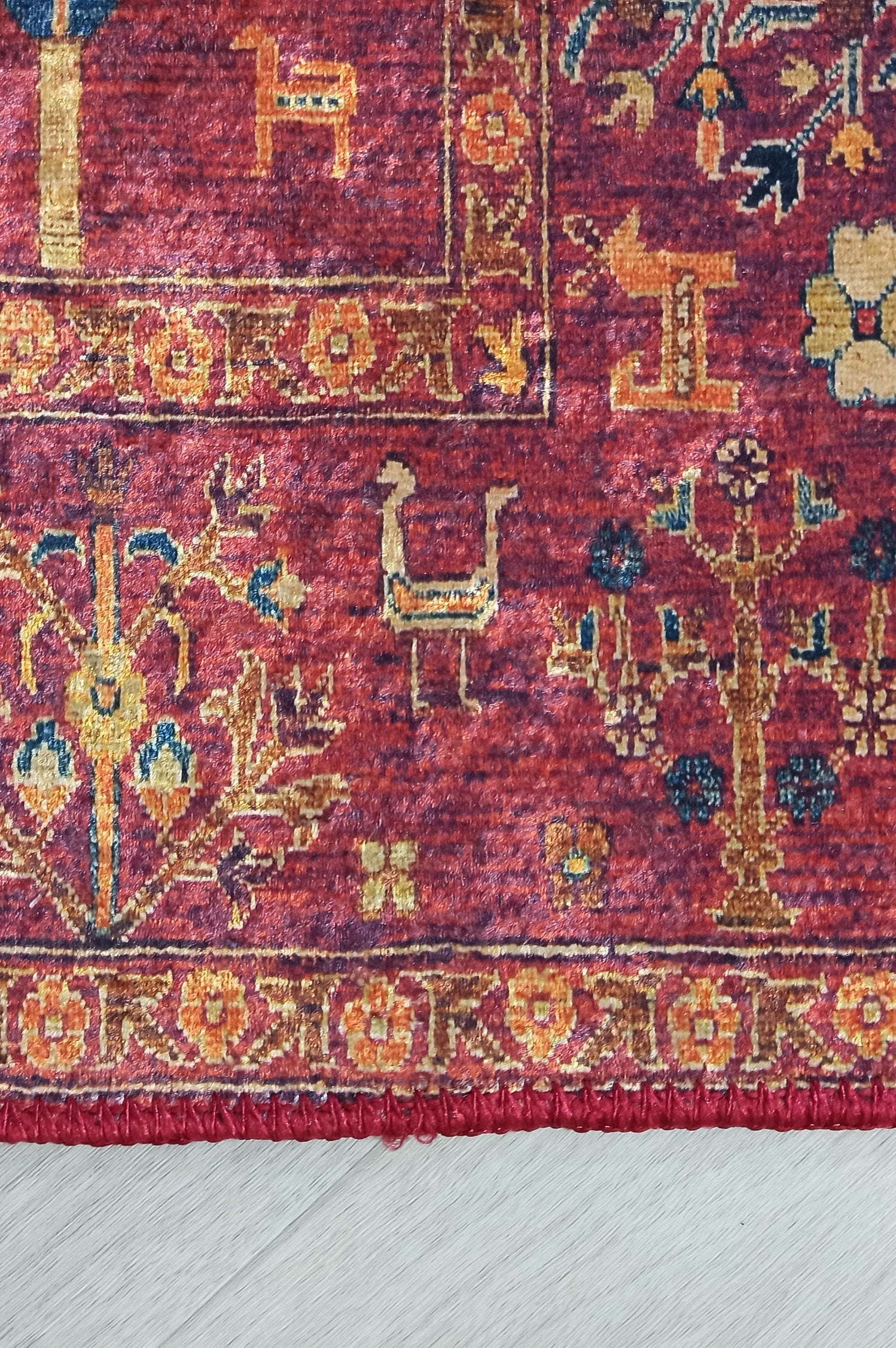 Damla Rug Turkish Ethnic Red Kilim Rug