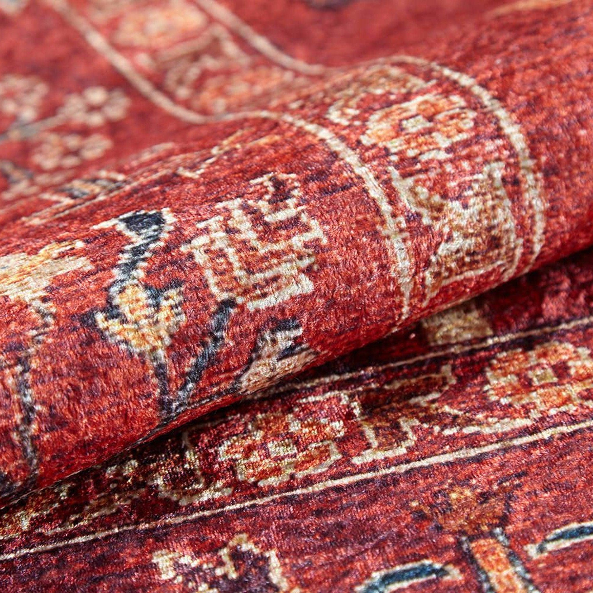 Damla Rug Turkish Ethnic Red Kilim Rug