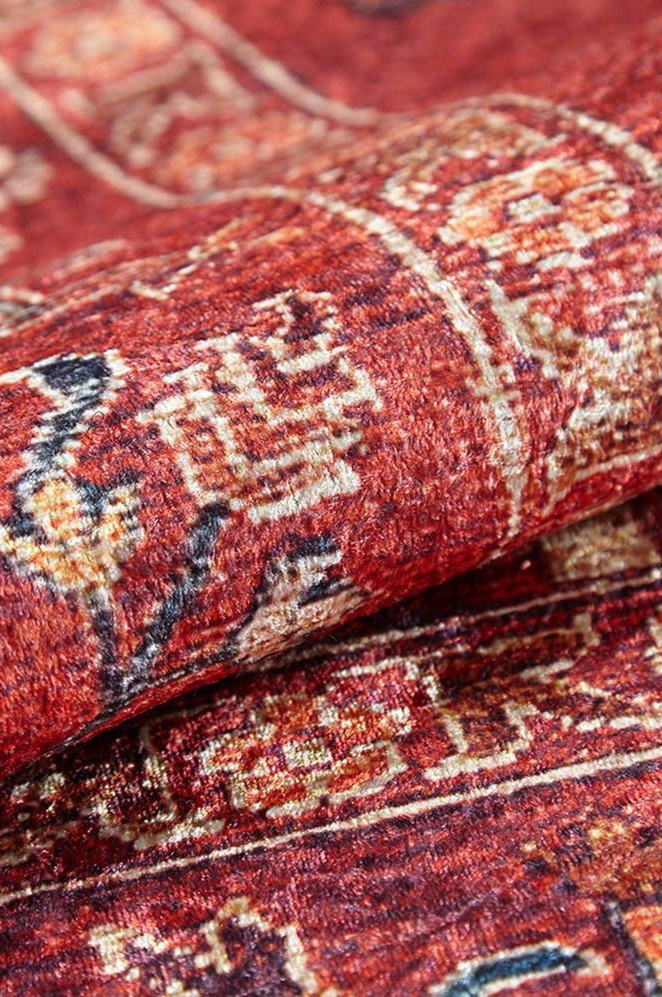 Damla Rug Turkish Ethnic Red Kilim Rug