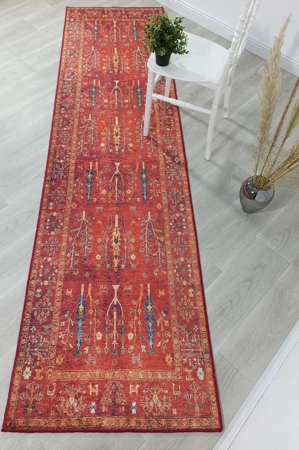 Damla Rug Turkish Ethnic Red Kilim Rug