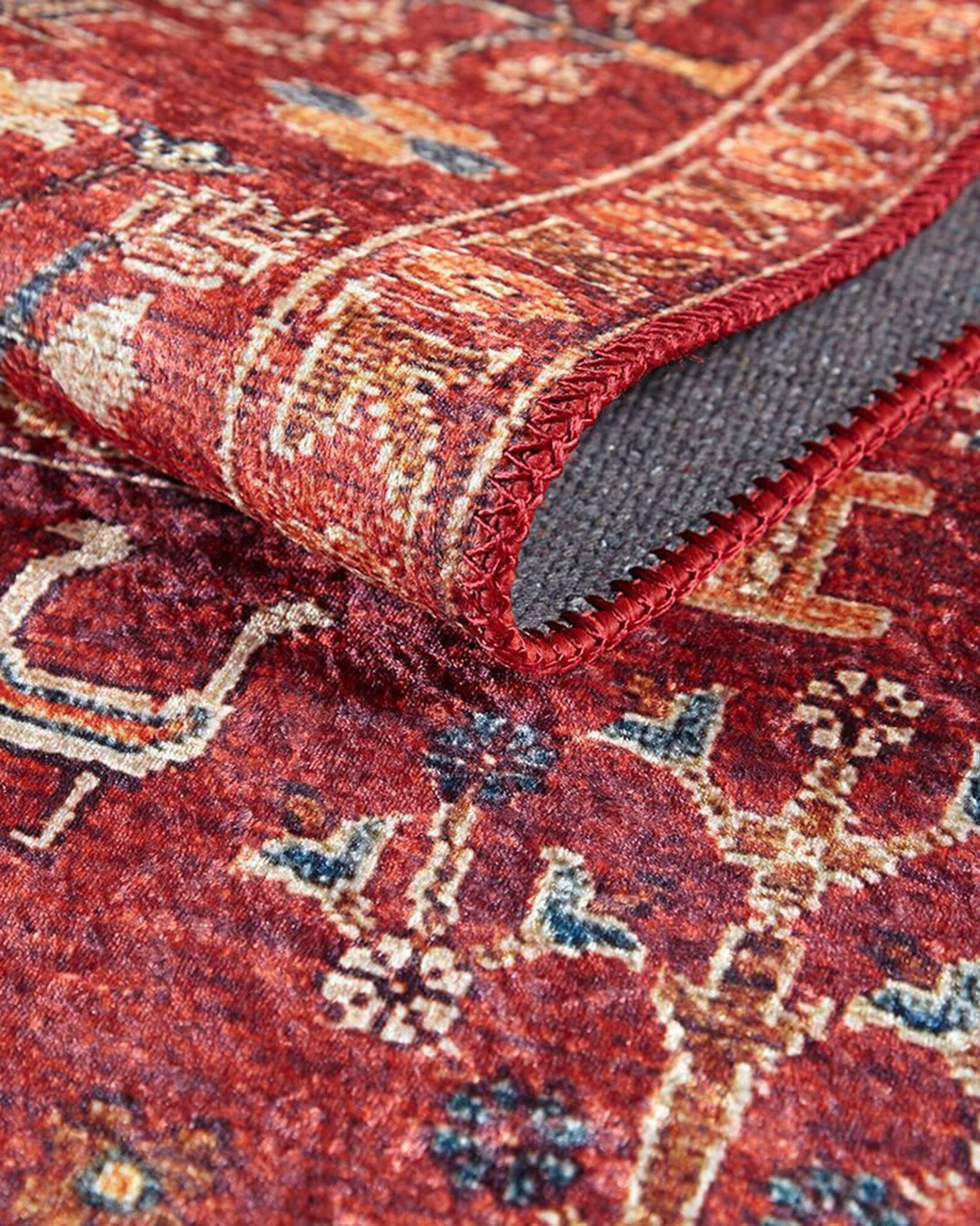Damla Rug Turkish Ethnic Red Kilim Rug
