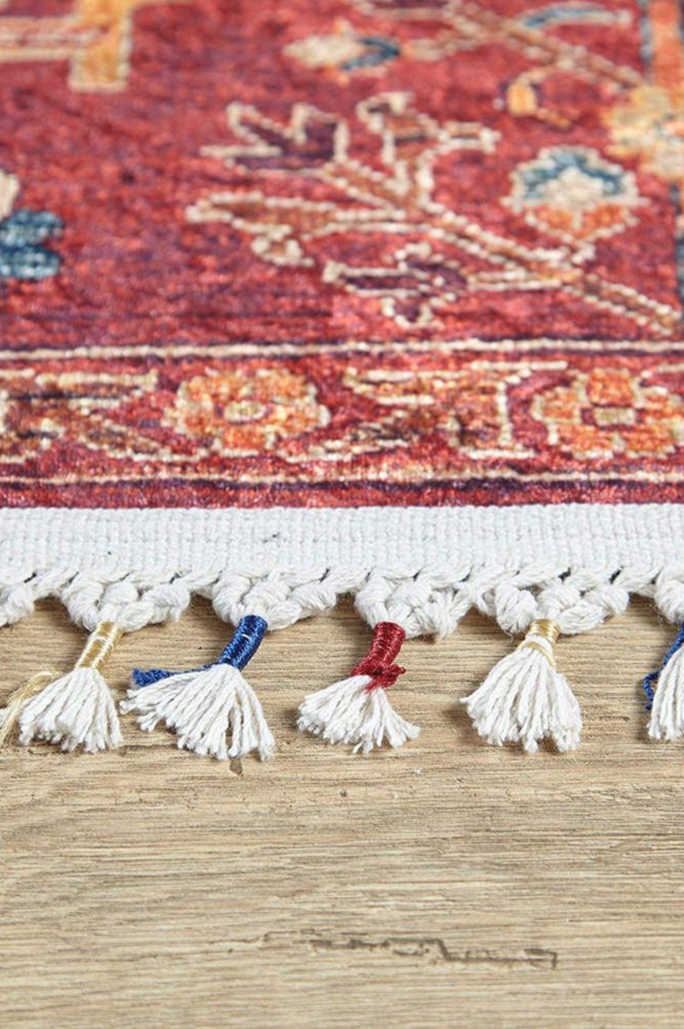 Damla Rug Turkish Ethnic Red Kilim Rug