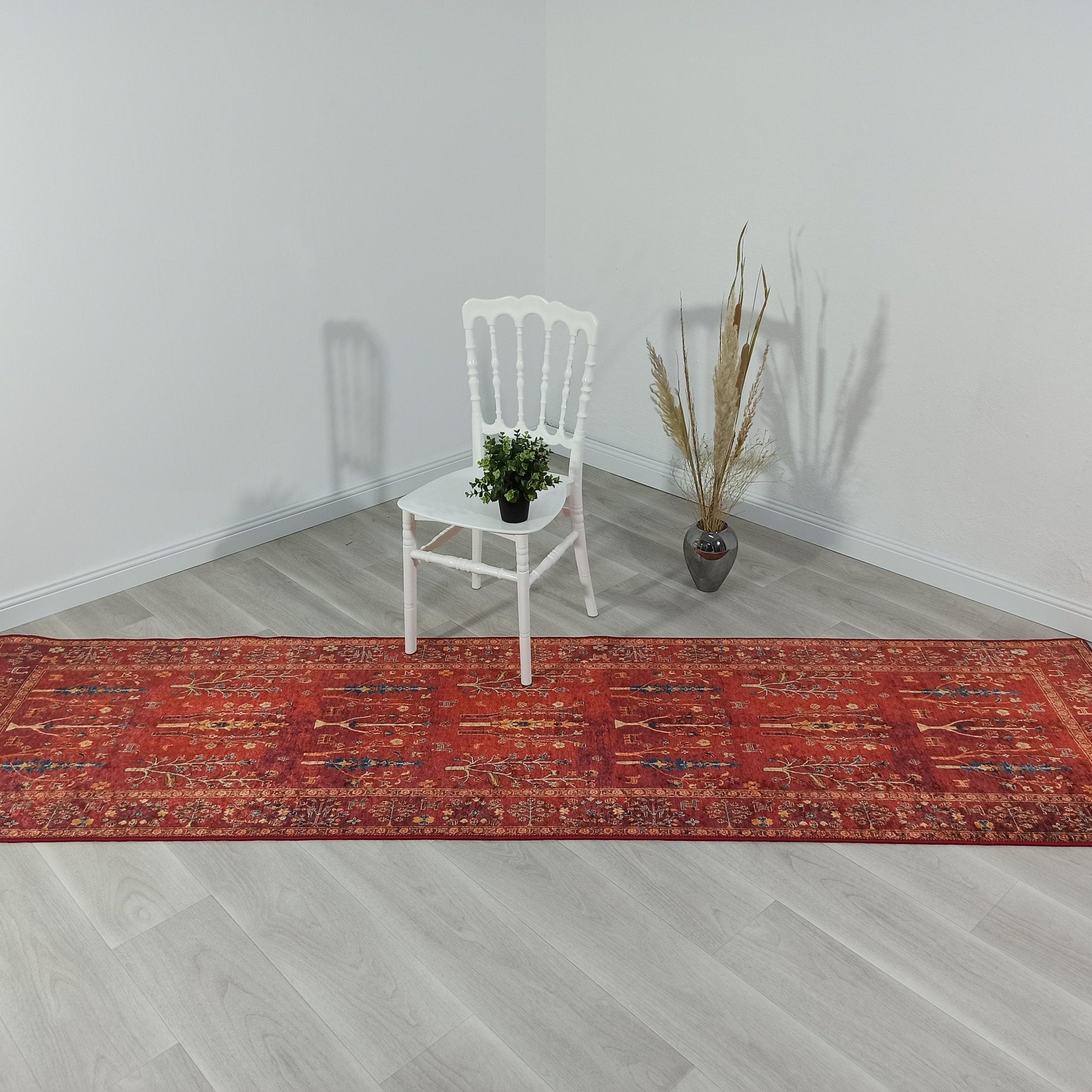 Damla Rug Turkish Ethnic Red Kilim Rug