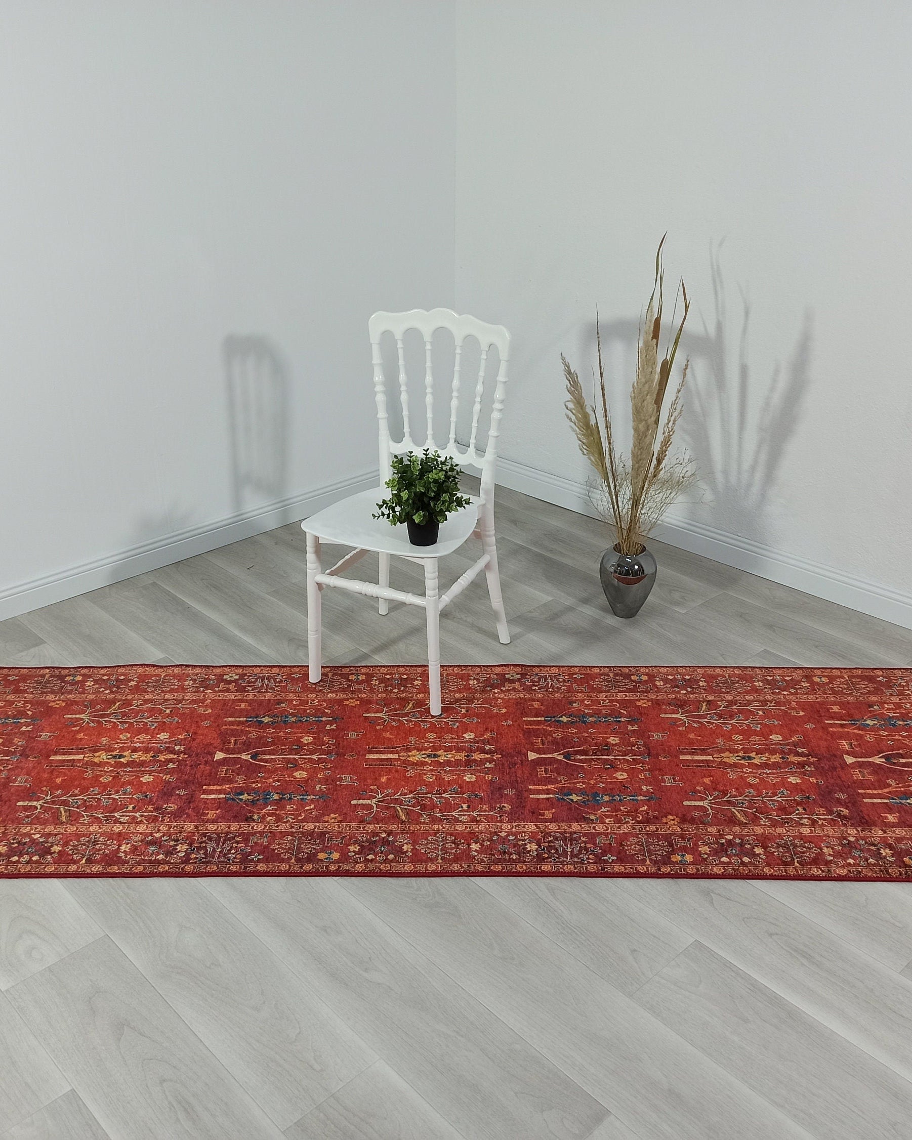 Damla Rug Turkish Ethnic Red Kilim Rug