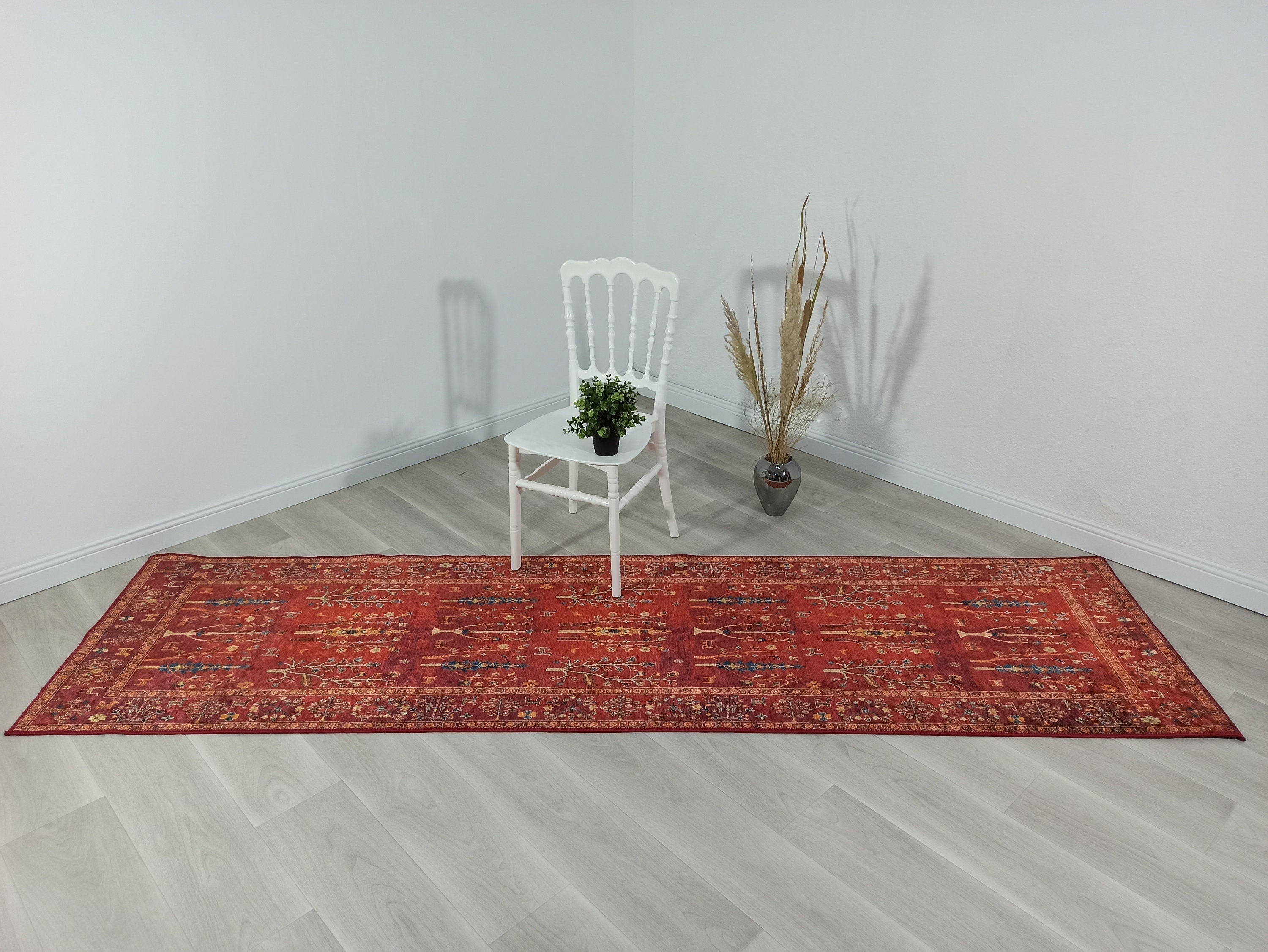 Damla Rug Turkish Ethnic Red Kilim Rug