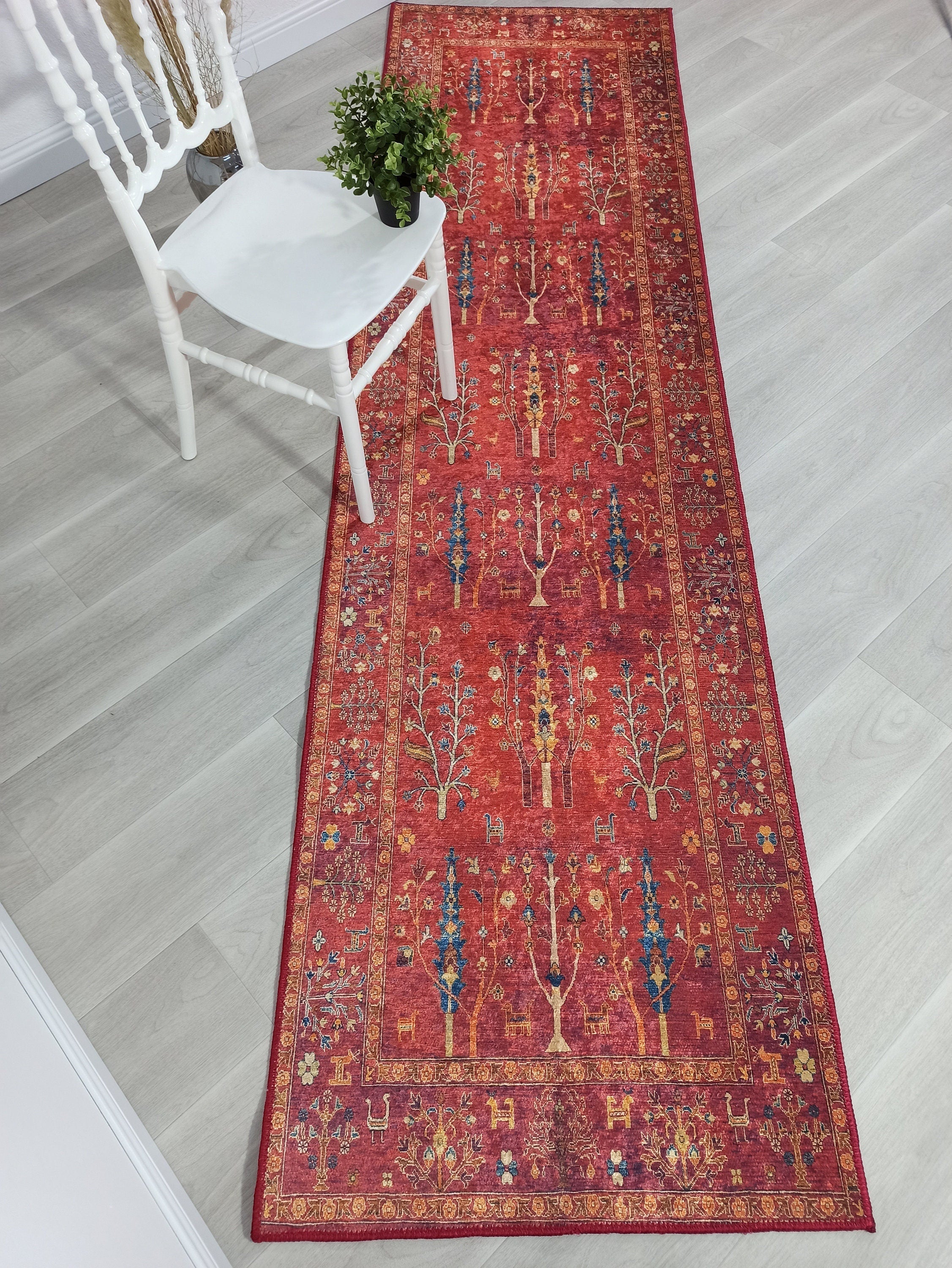 Damla Rug Turkish Ethnic Red Kilim Rug