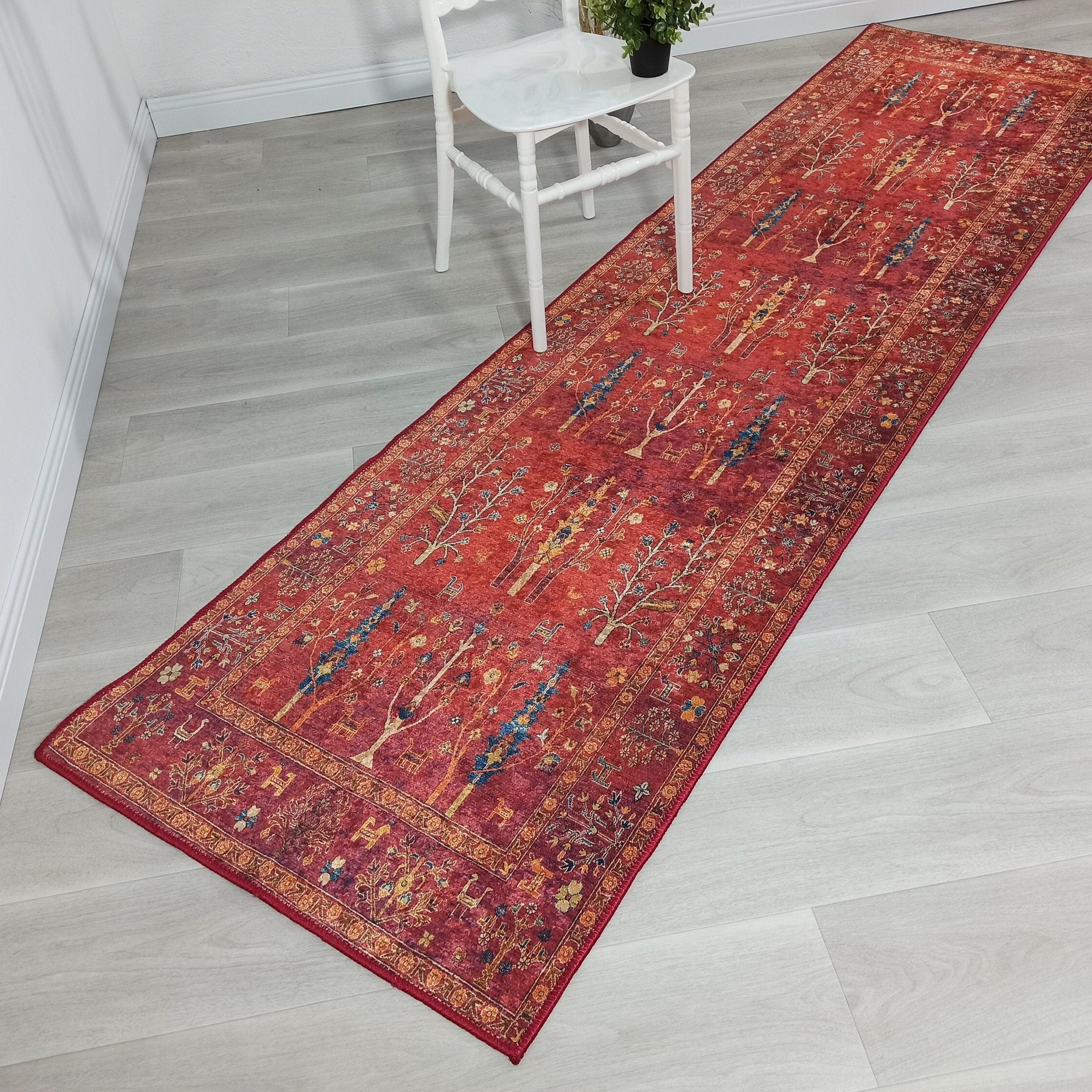 Damla Rug Turkish Ethnic Red Kilim Rug