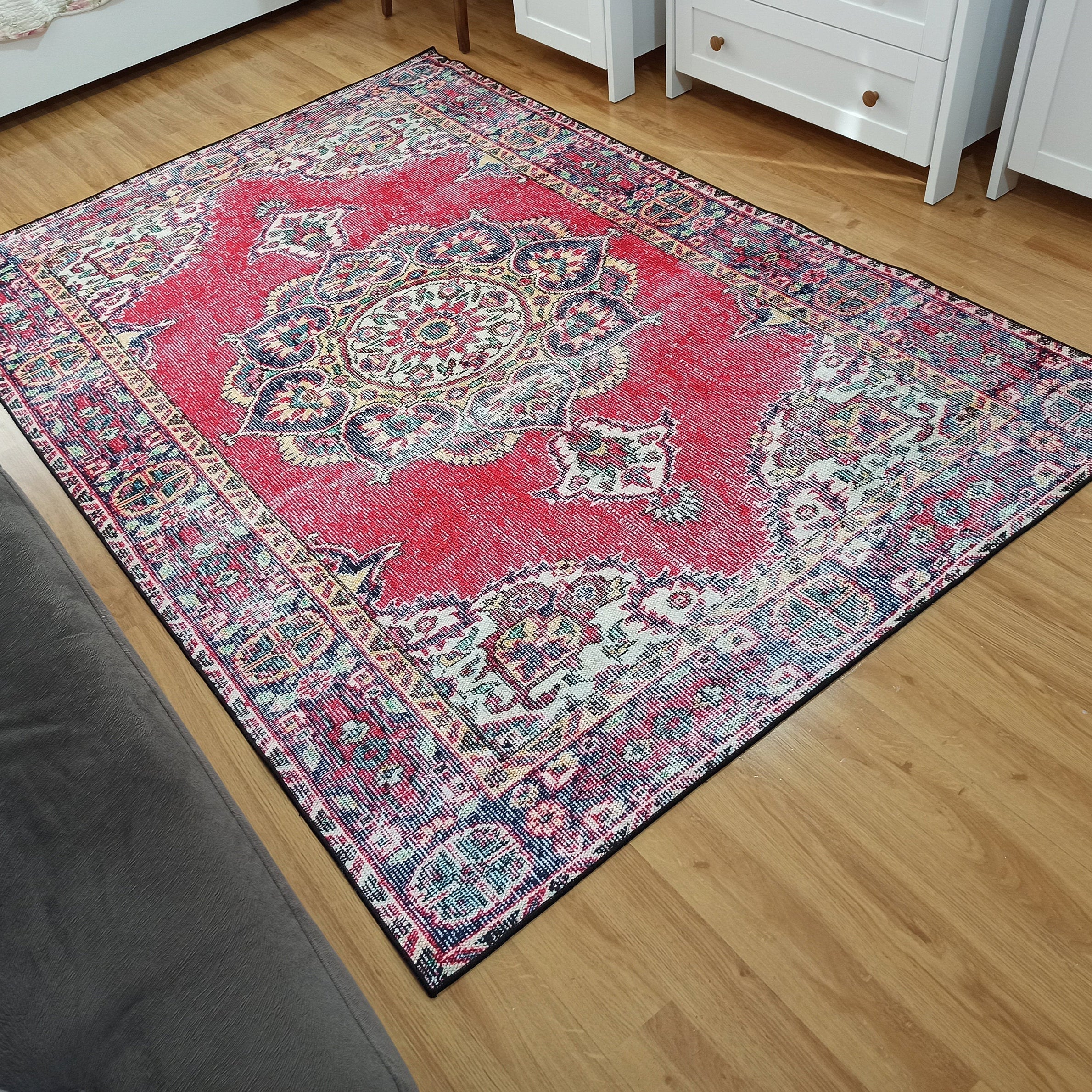 Darya Rug Turkish Red Vintage Area Rug