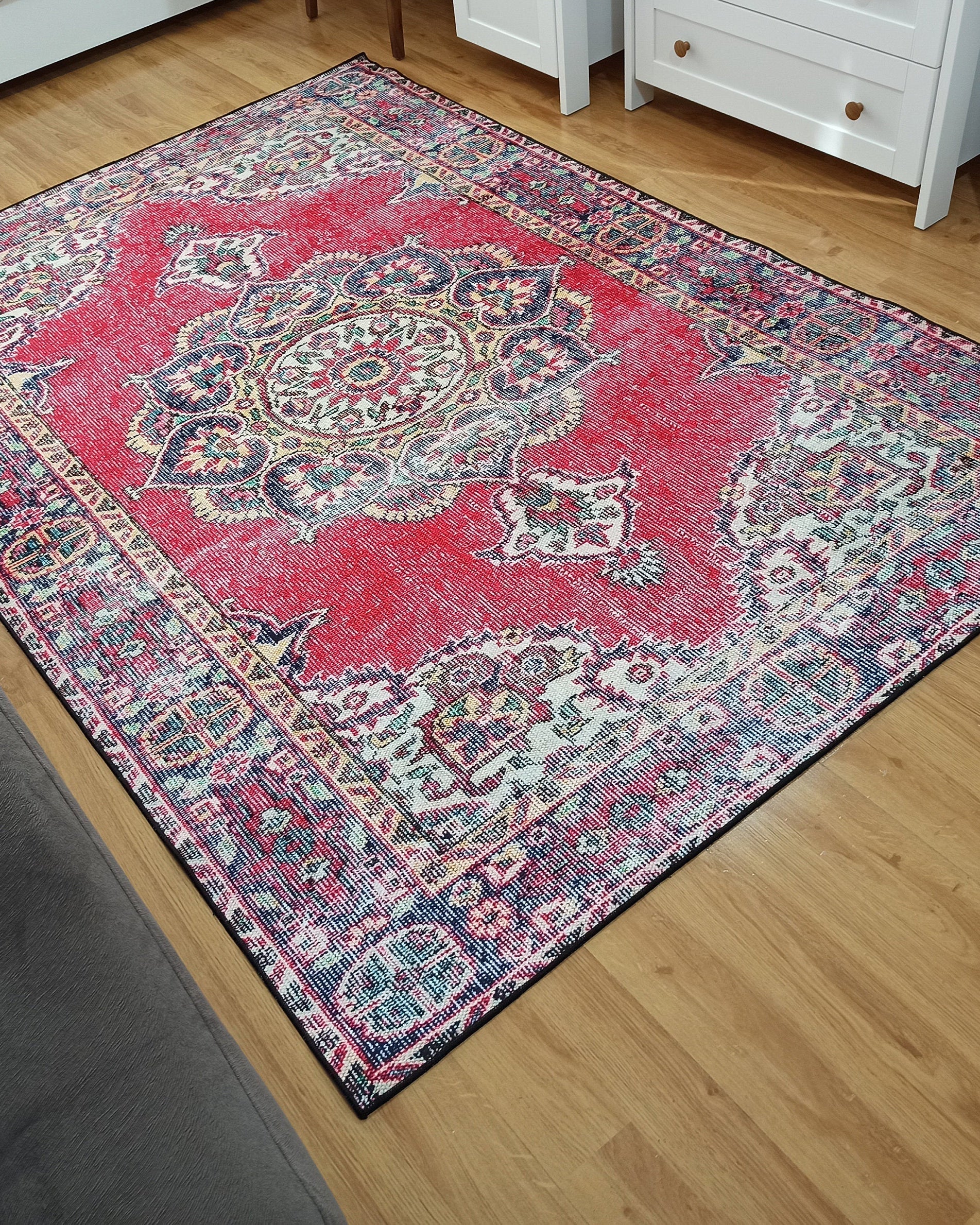 Darya Rug Turkish Red Vintage Area Rug