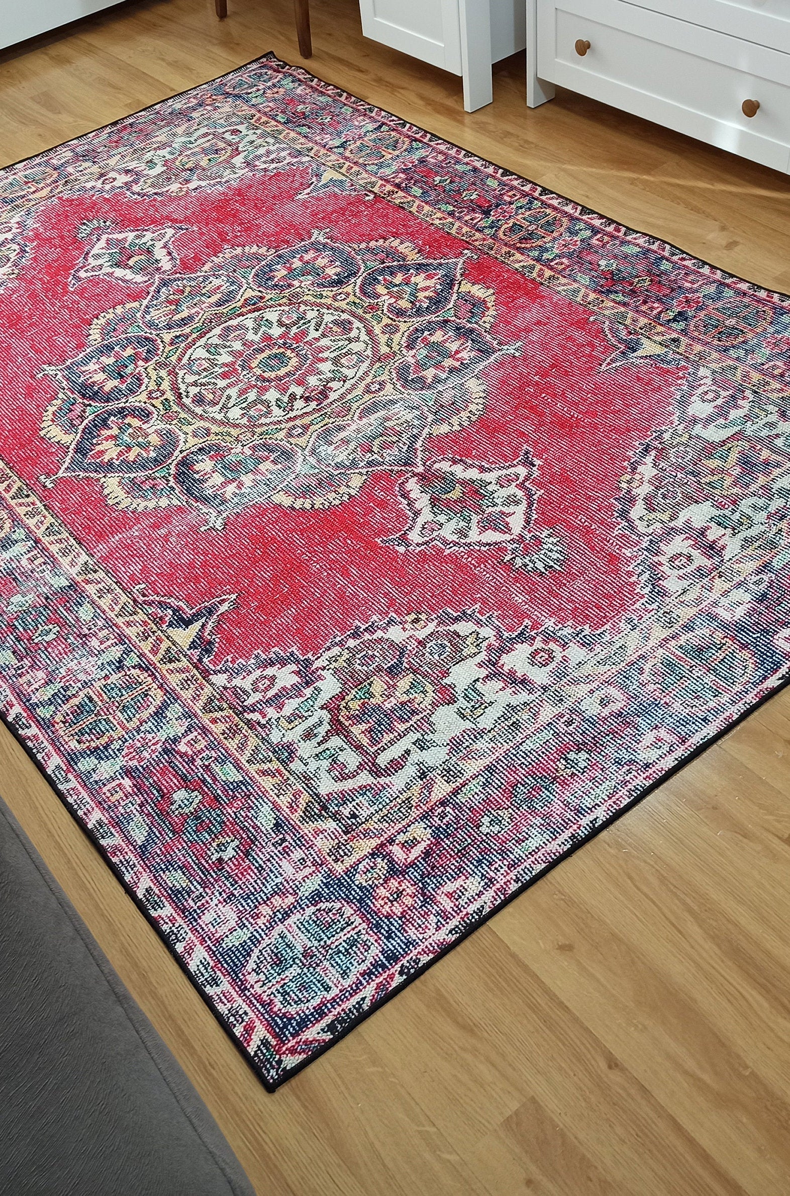 Darya Rug Turkish Red Vintage Area Rug