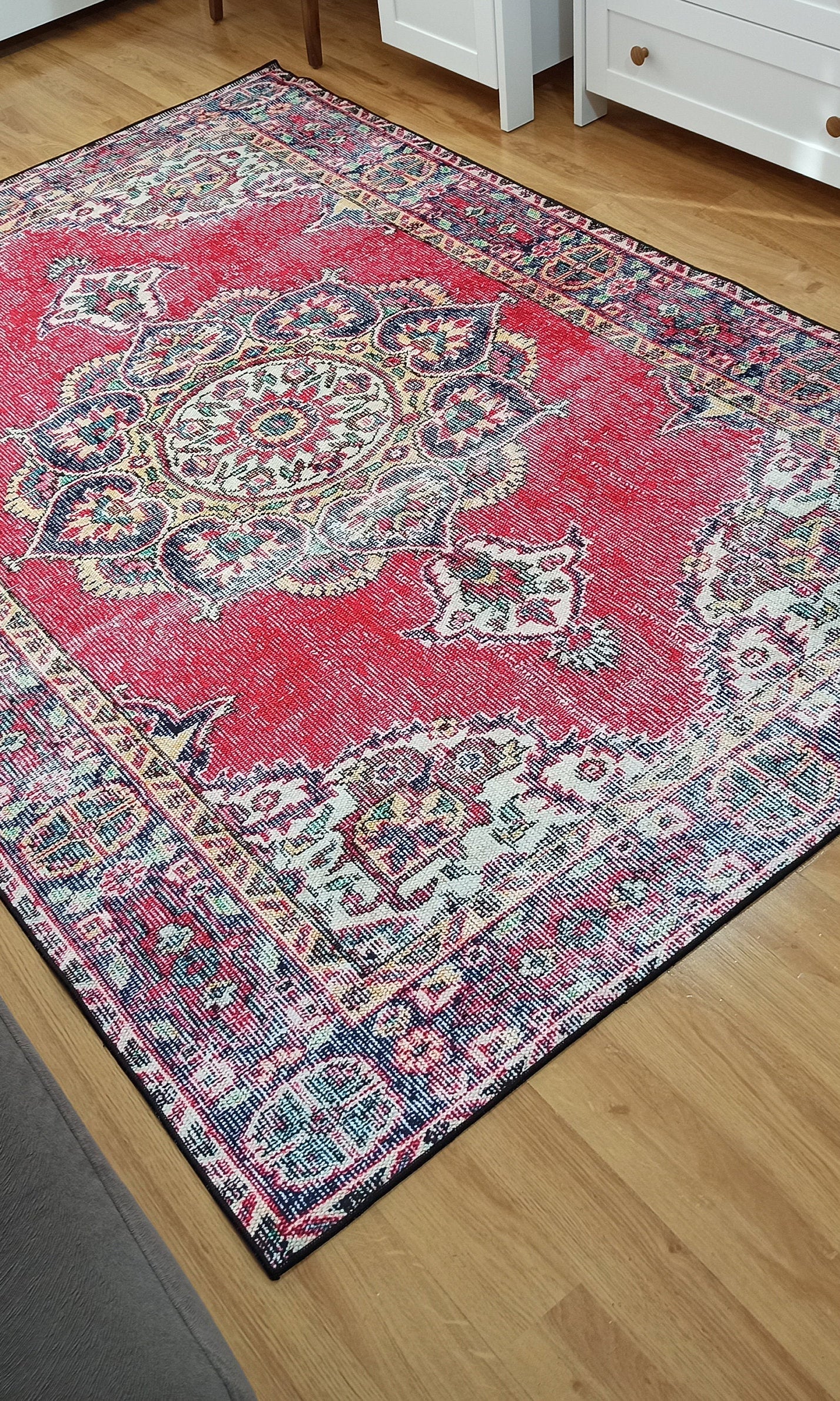 Darya Rug Turkish Red Vintage Area Rug