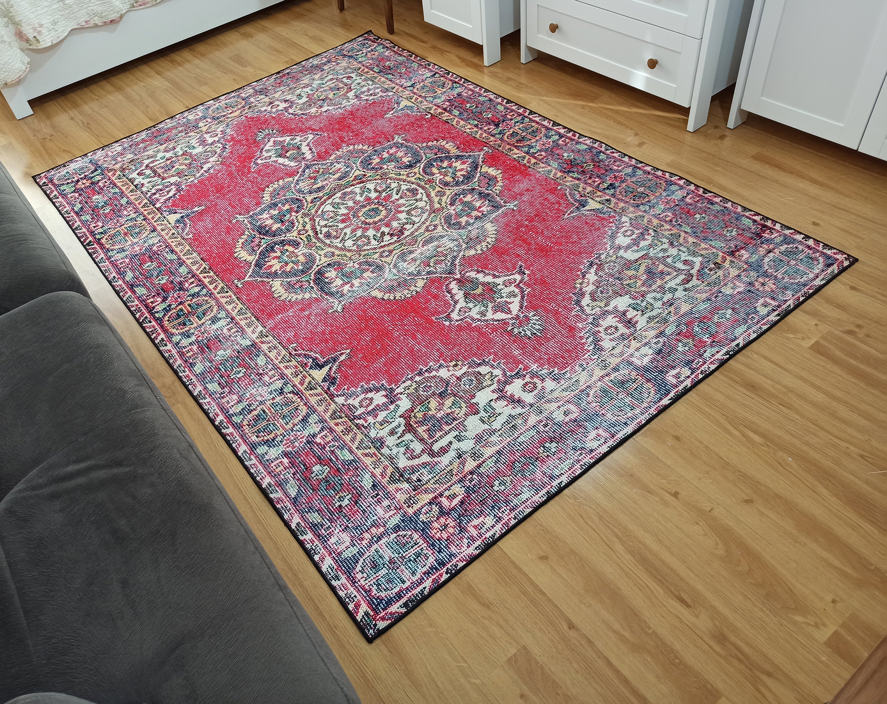 Darya Rug Turkish Red Vintage Area Rug