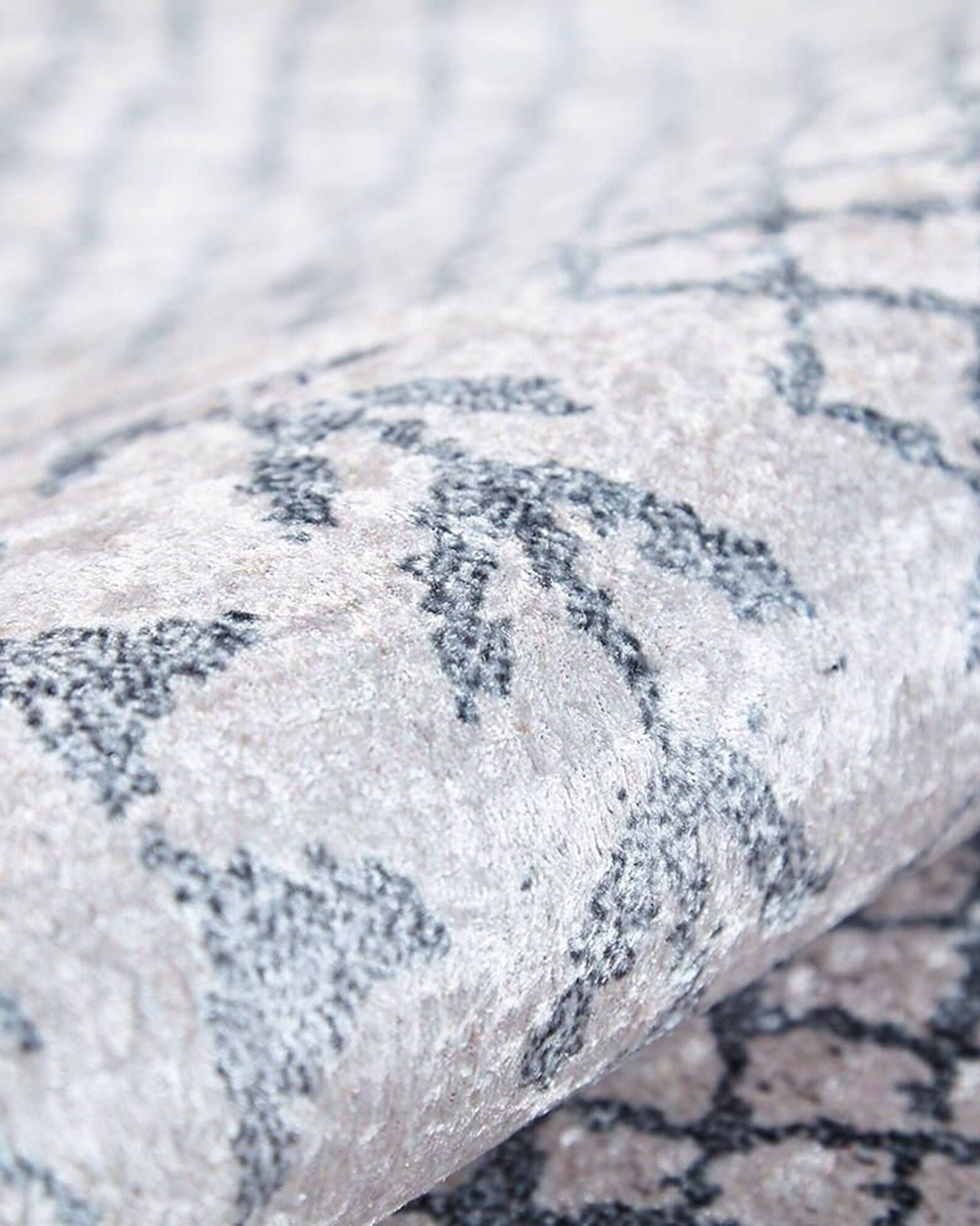 Diala Neutral Distressed Turkish White Gray Rug