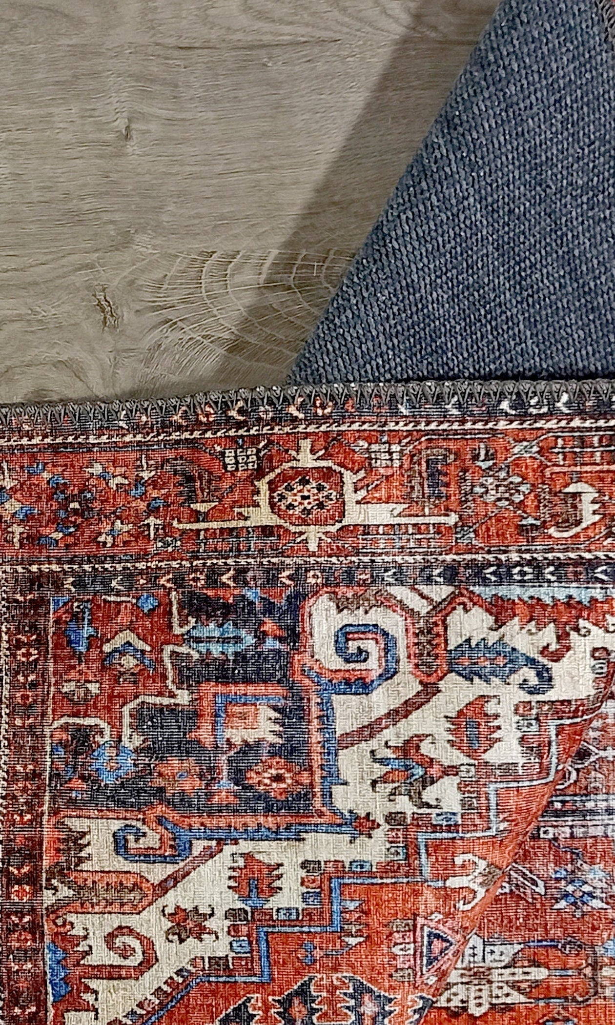 Diva Turkish Red Blue Gray Rug
