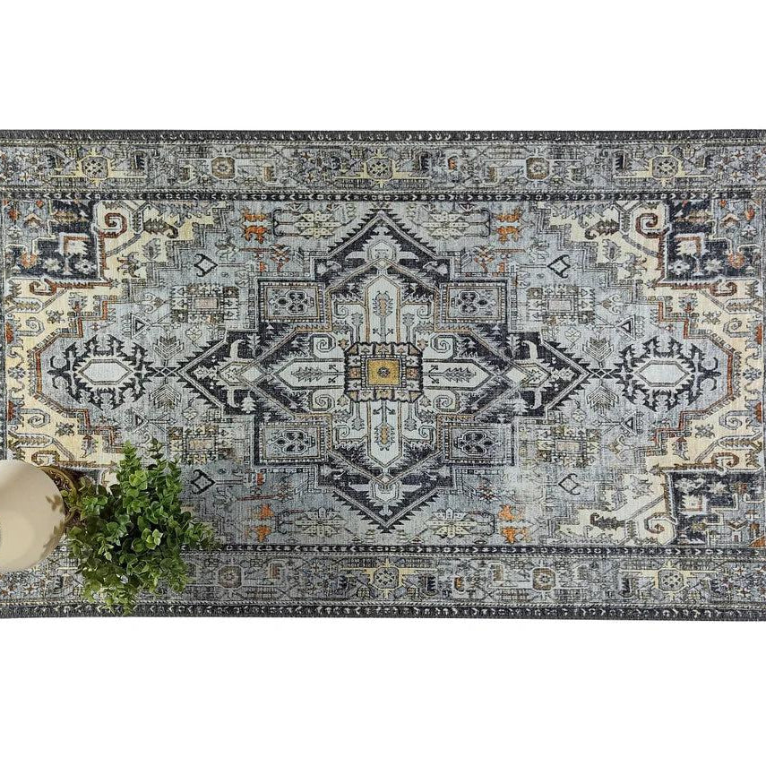 Diva Turkish Red Blue Gray Rug