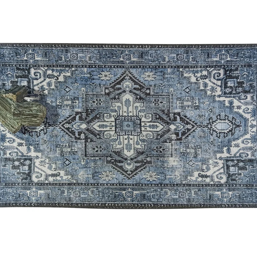 Diva Turkish Red Blue Gray Rug