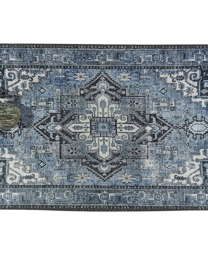 Diva Turkish Red Blue Gray Rug