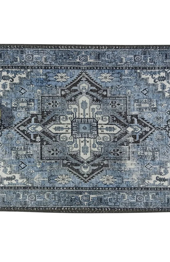 Diva Turkish Red Blue Gray Rug